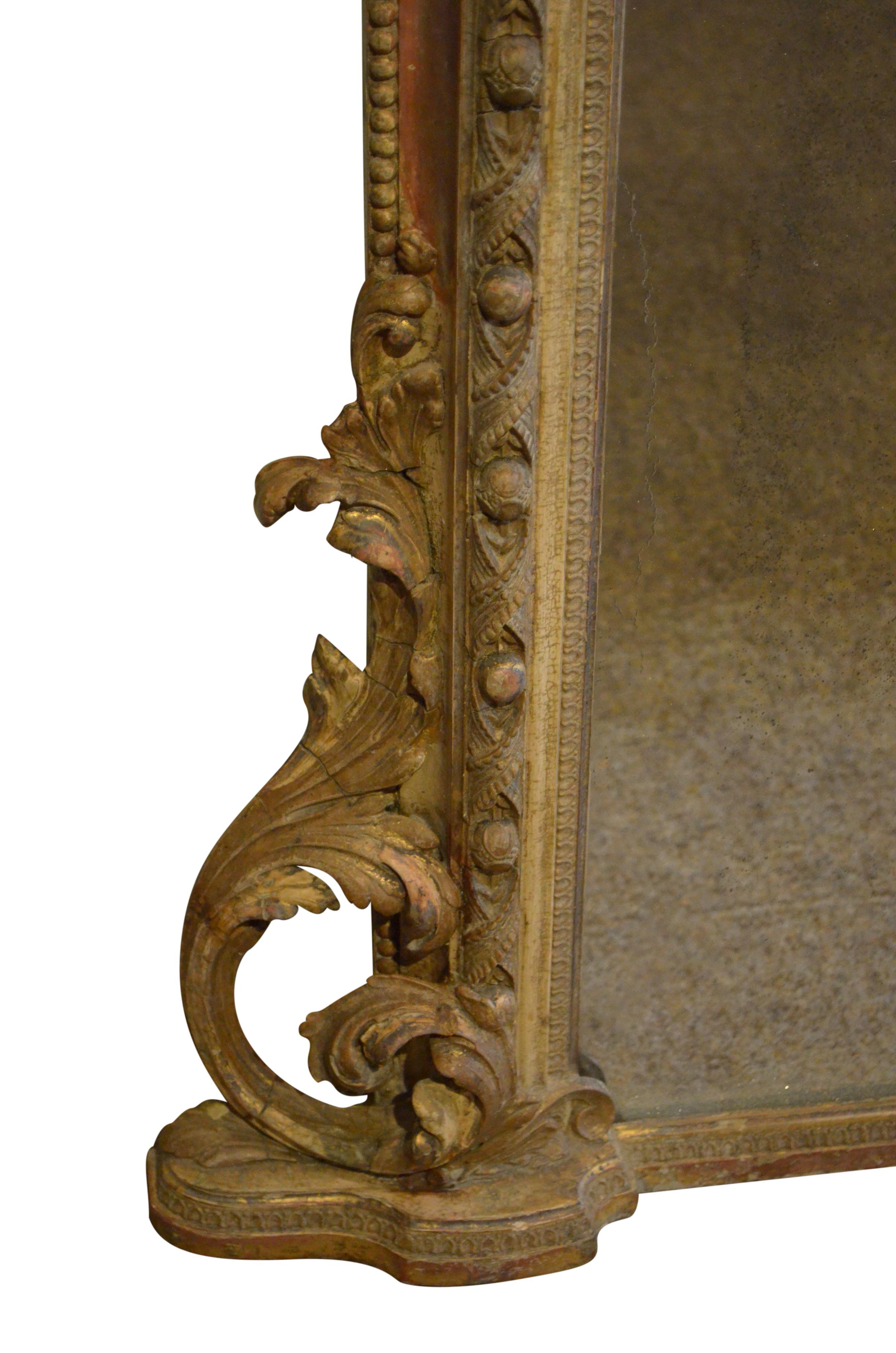 English Early Victorian Overmantel Mirror