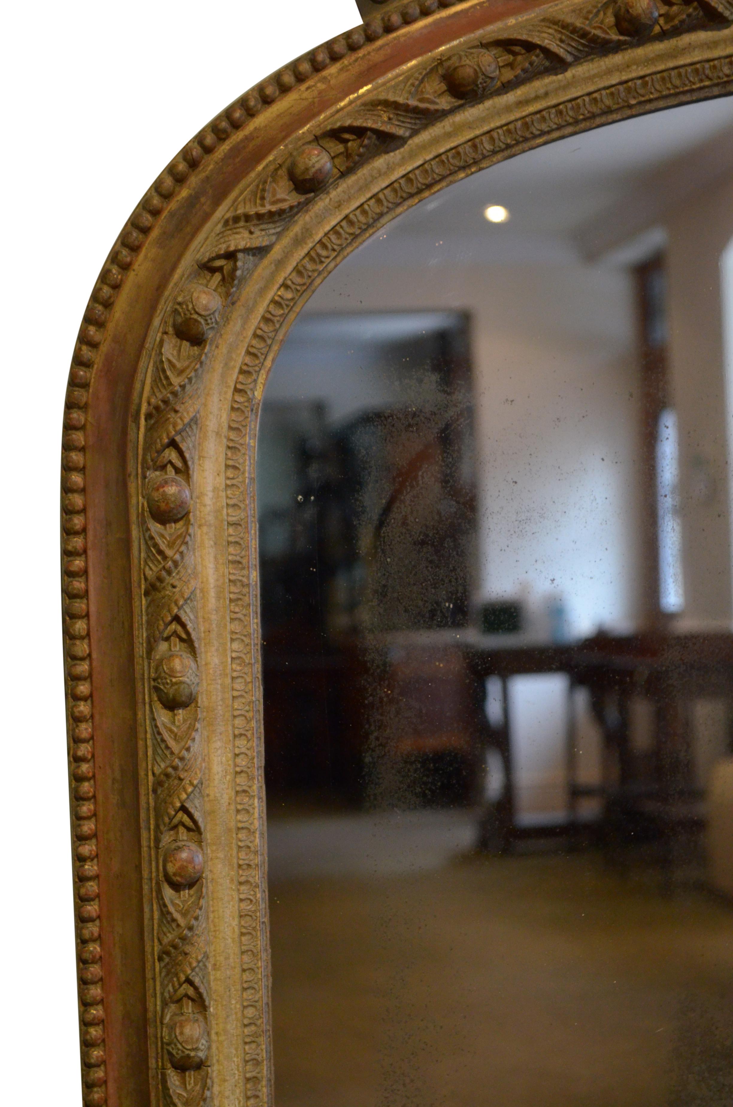 Mid-19th Century Early Victorian Overmantel Mirror
