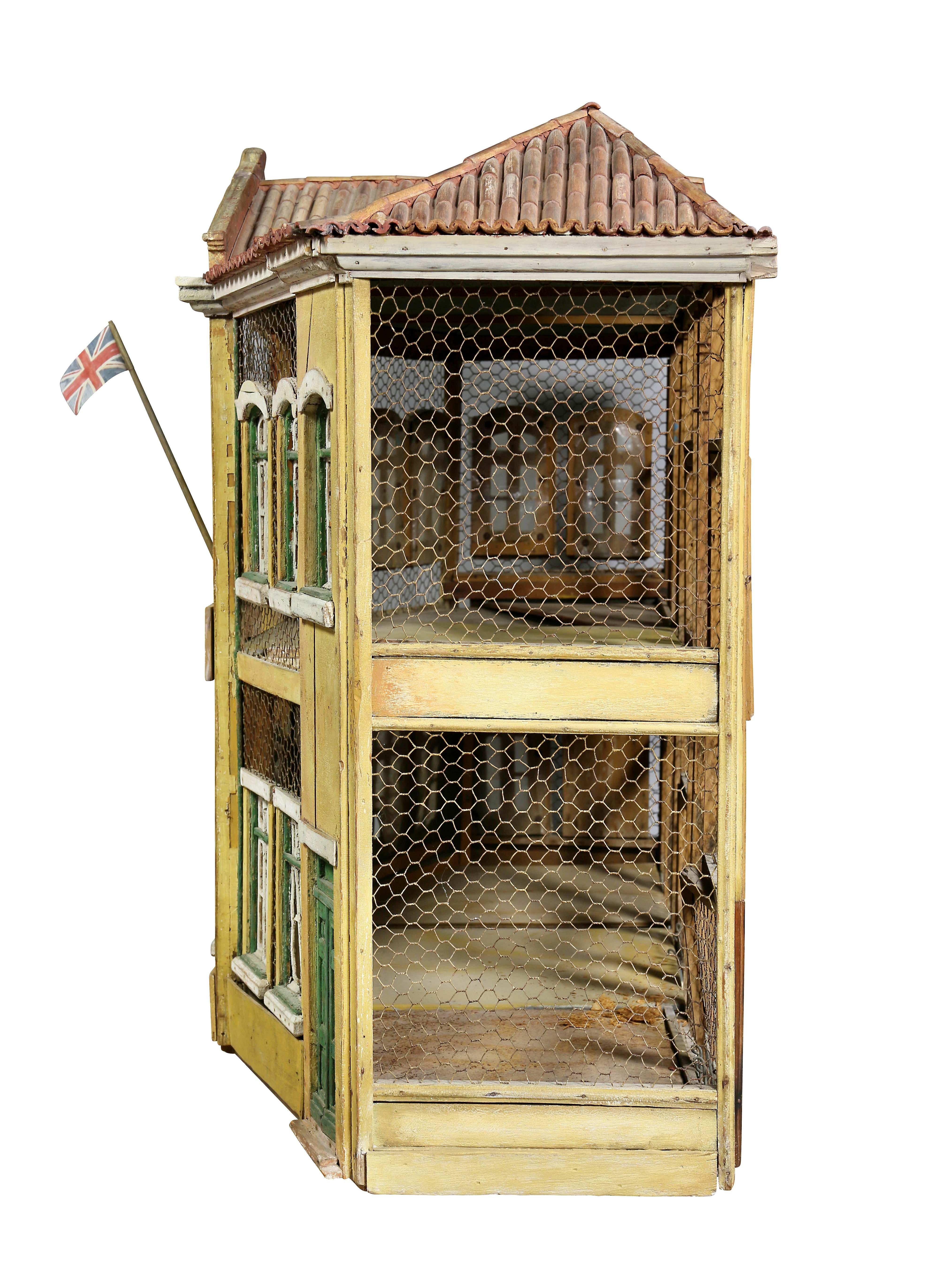 Mid-19th Century Early Victorian Painted Birdcage