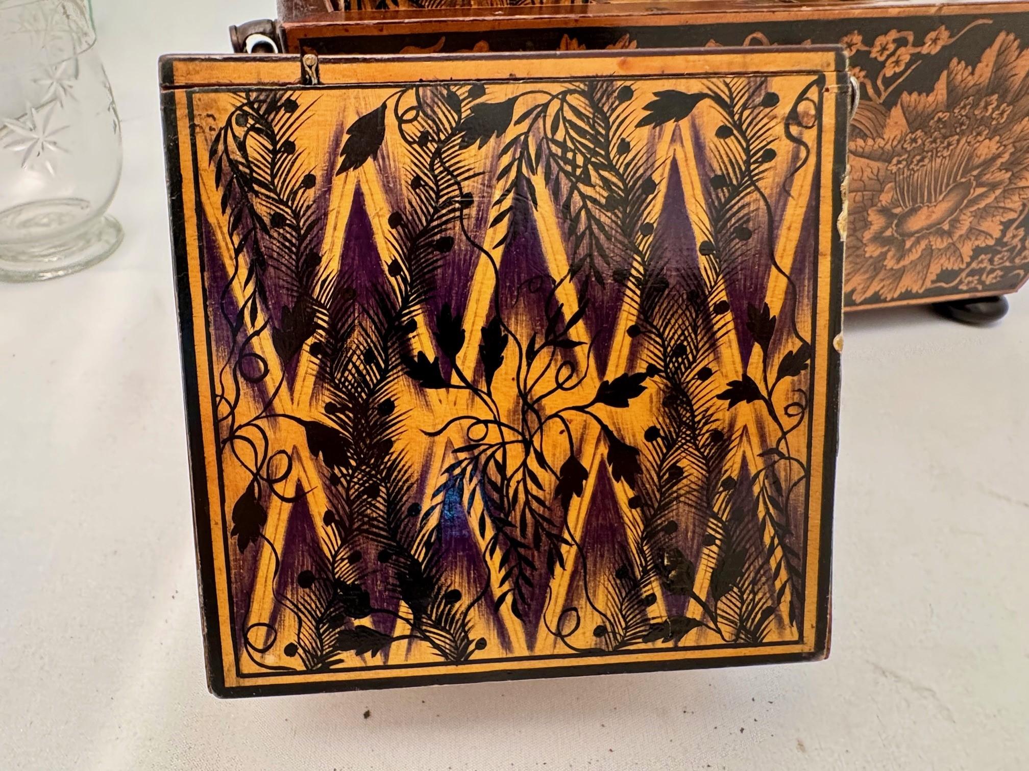 Caja de té victoriana en venta 6