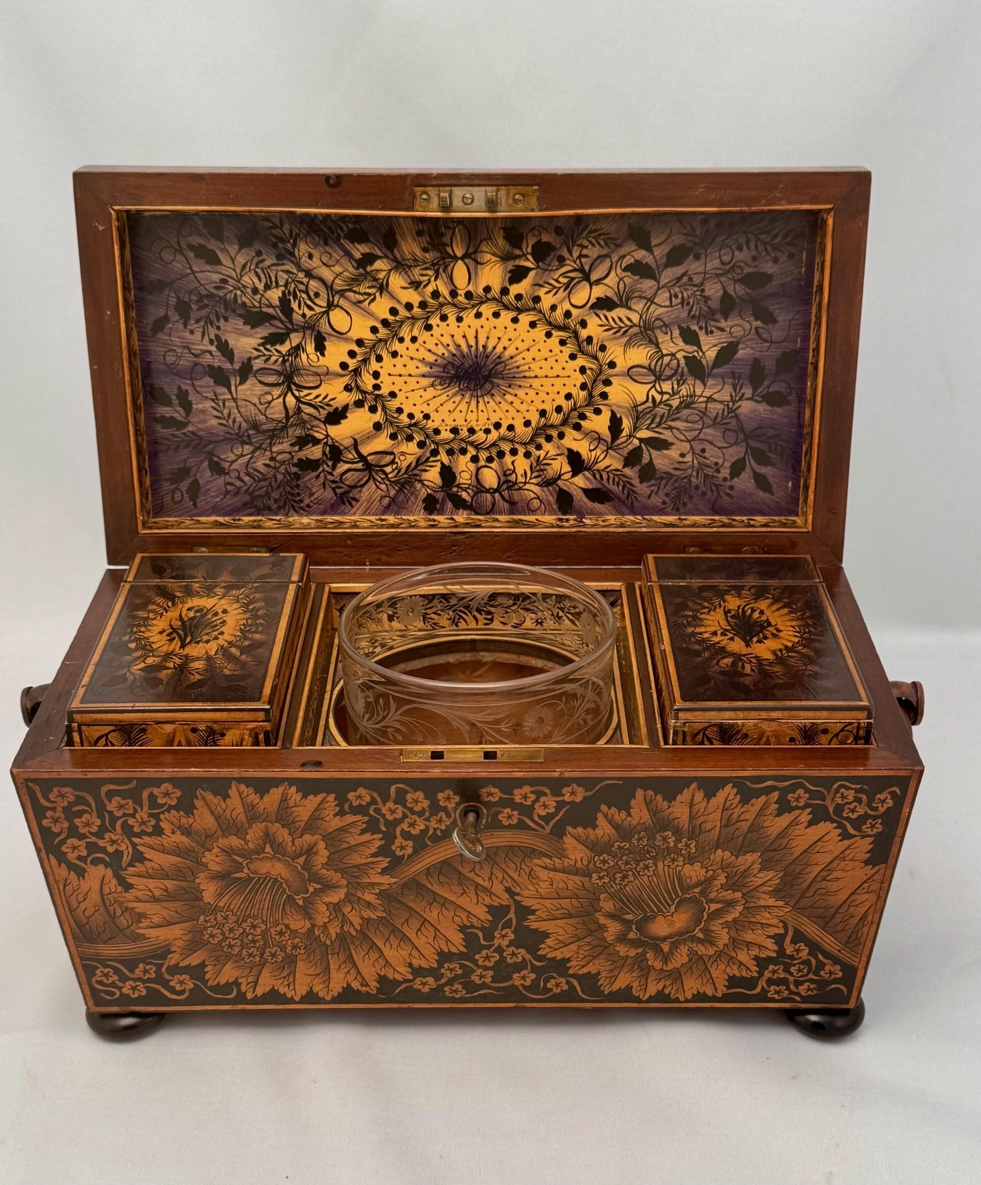 Caja de té victoriana Inglés en venta