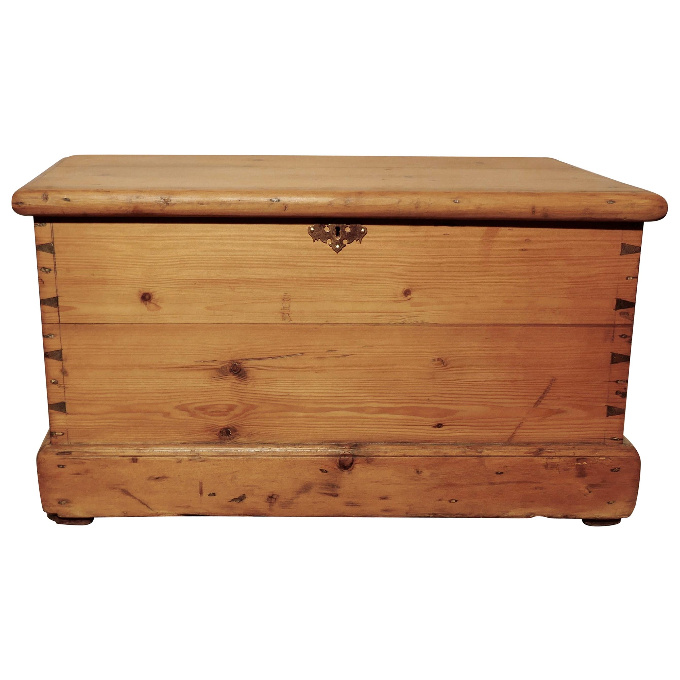 Early Victorian Pine Chest, Blanket Box or Coffee Table