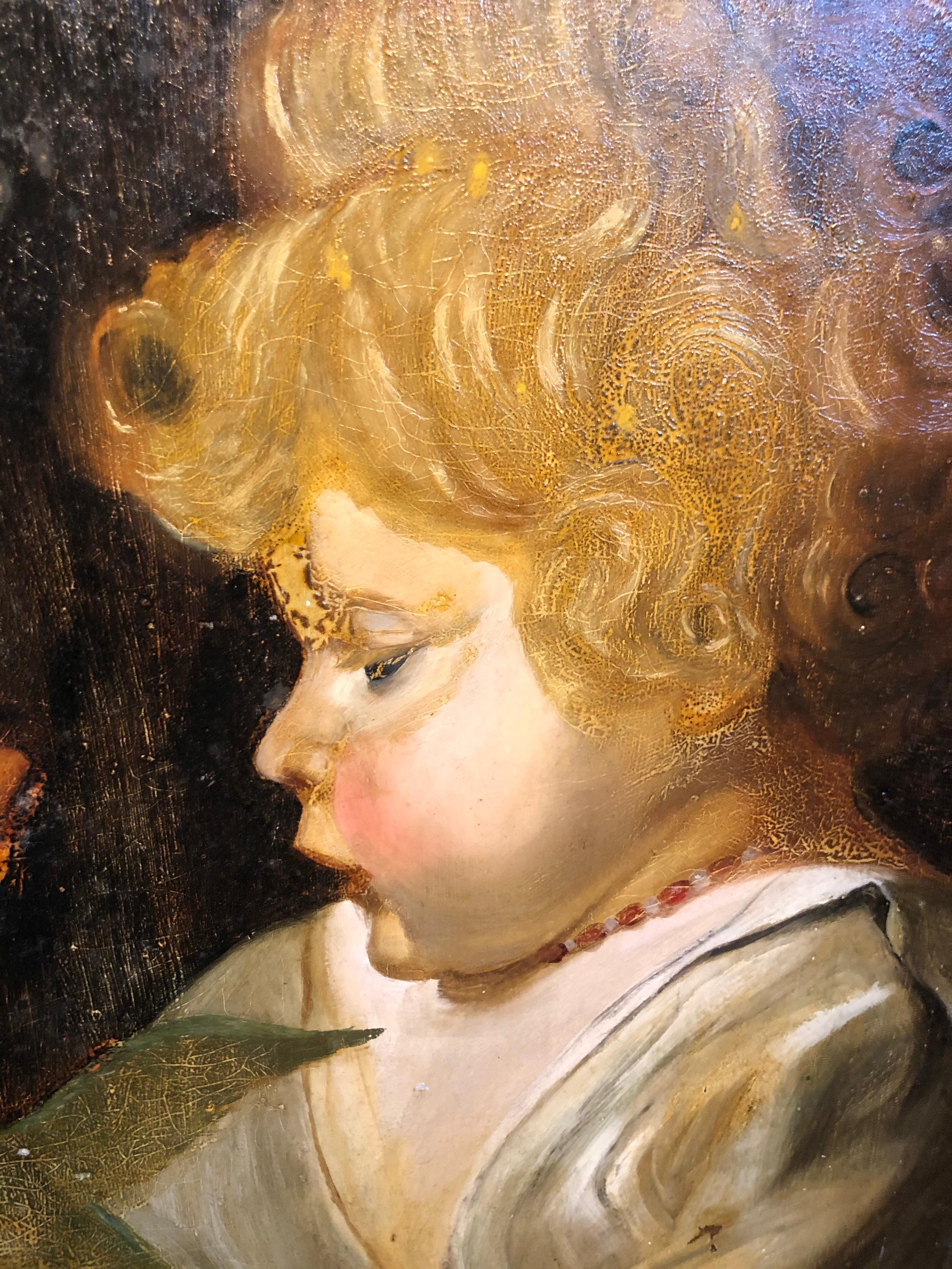 Early Victorian Portrait of a Child with Bird 9