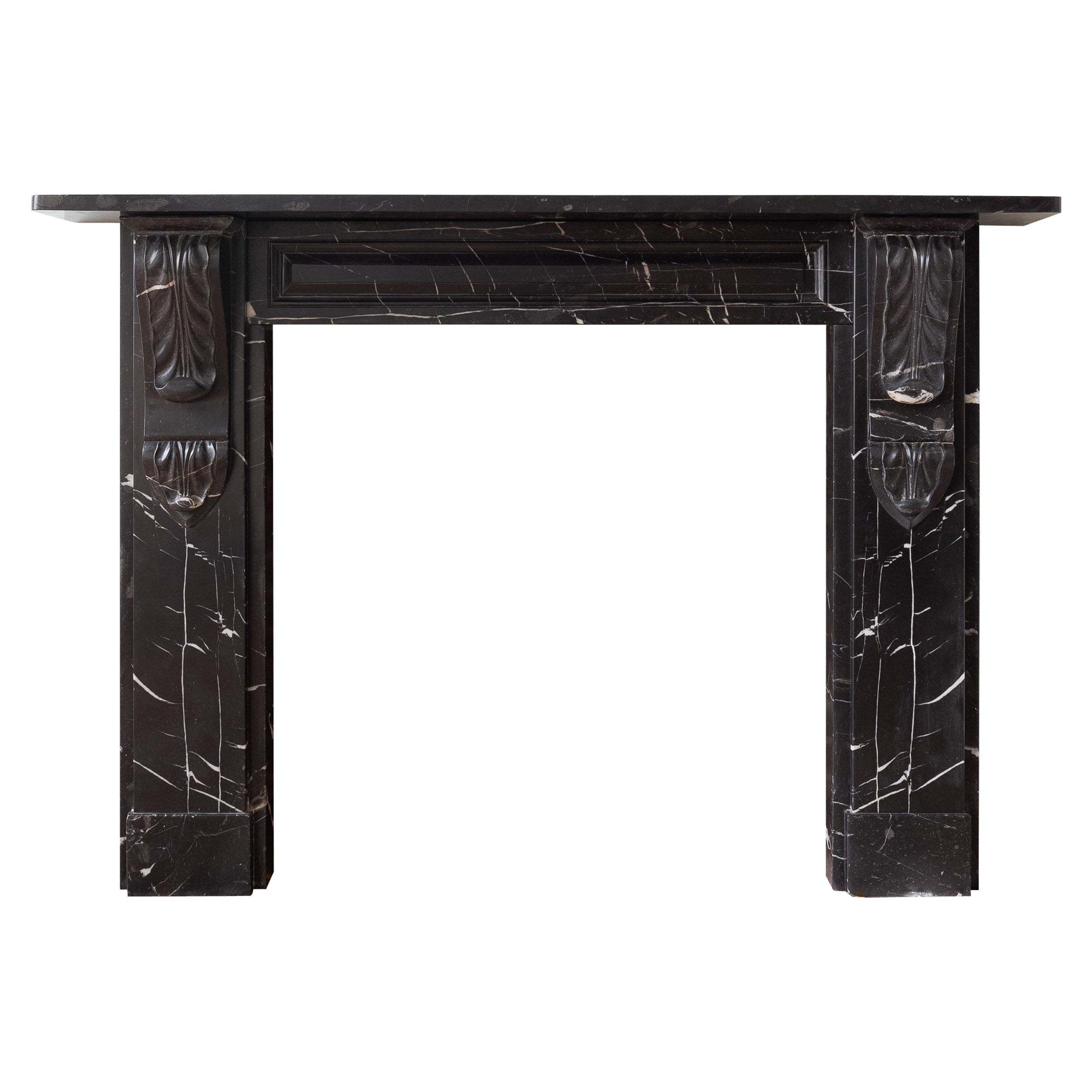 Early Victorian Radford Black Fireplace For Sale