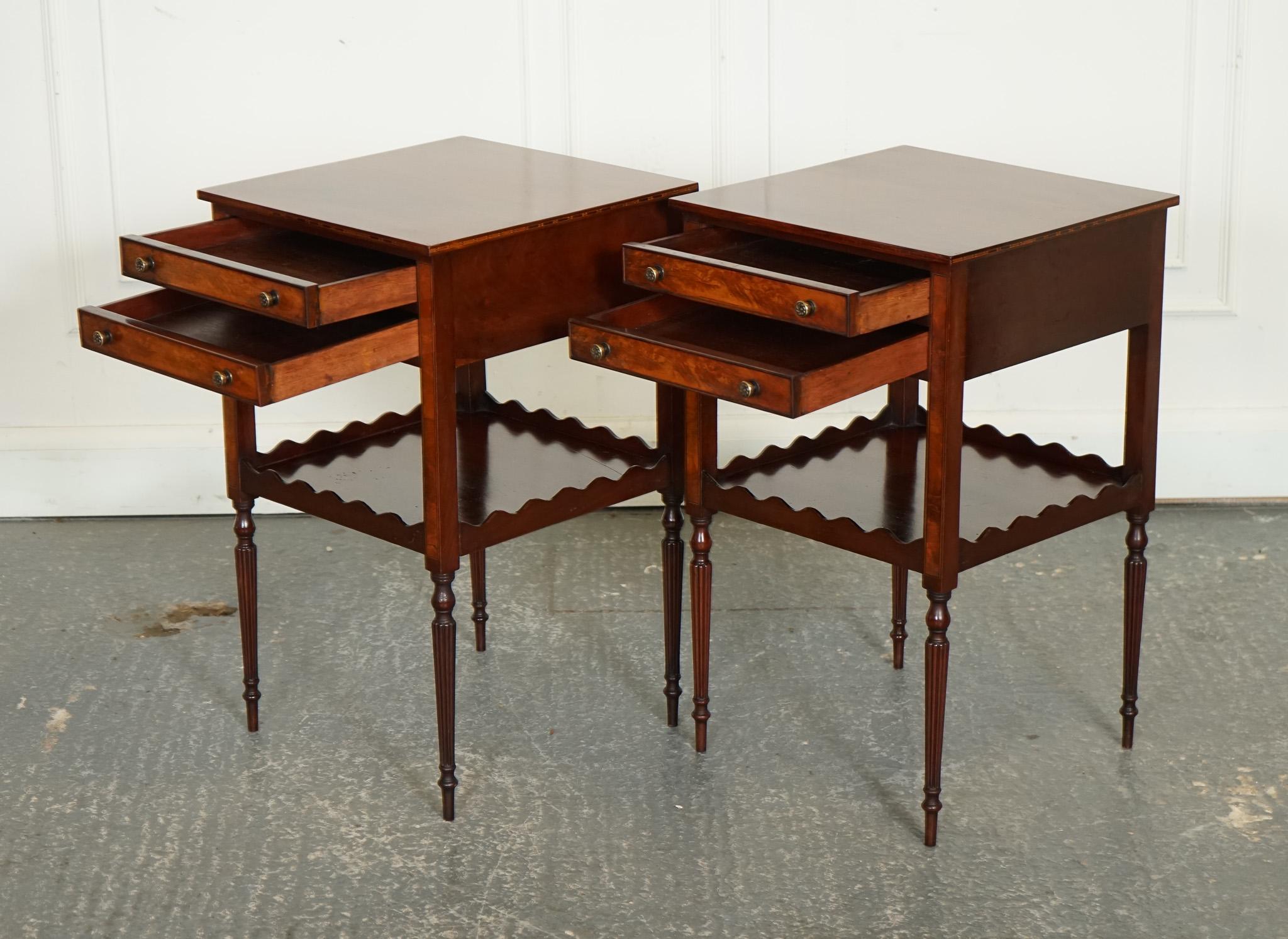 
Antiques of London



We are delighted to offer for sale this Early Victorian Restored Pair of Sheraton Style Bedside Nightstand Side Tables are a stunning example of vintage furniture that has been carefully restored to its former grandeur. These