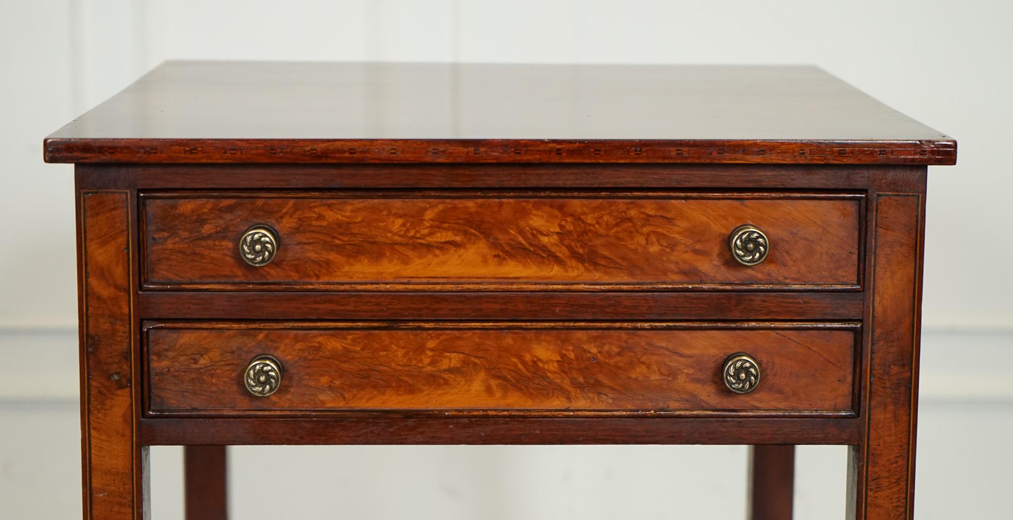 EARLY ViCTORIAN RESTORED PAIR OF SHERATON STYLE BEDSIDE NIGHTSTAND SIDE TABLES 1