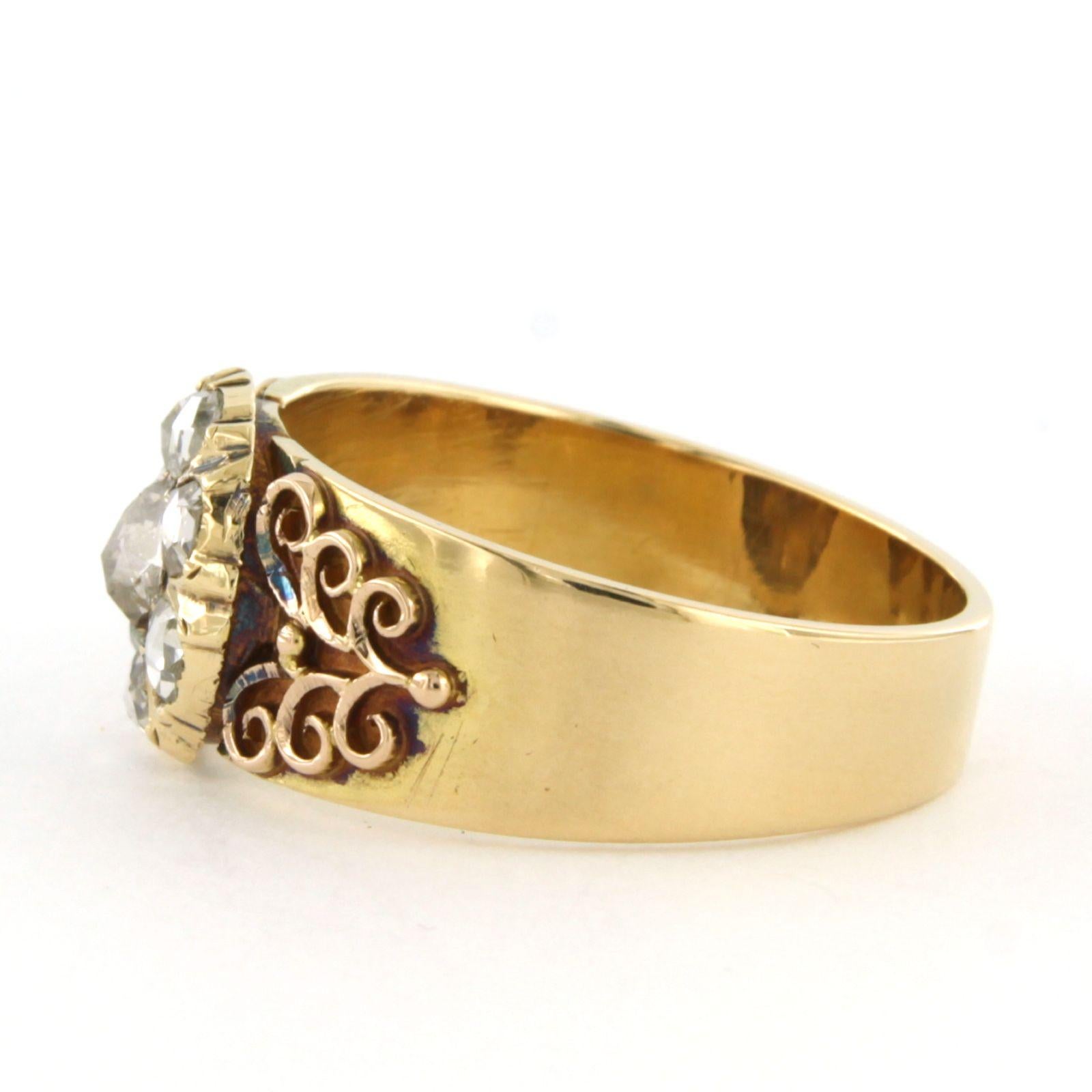 Frühviktorianischer Ring mit Diamanten im Rosenschliff bis zu 0,40ct 18k Gold 7,0 Gramm im Zustand „Hervorragend“ im Angebot in The Hague, ZH