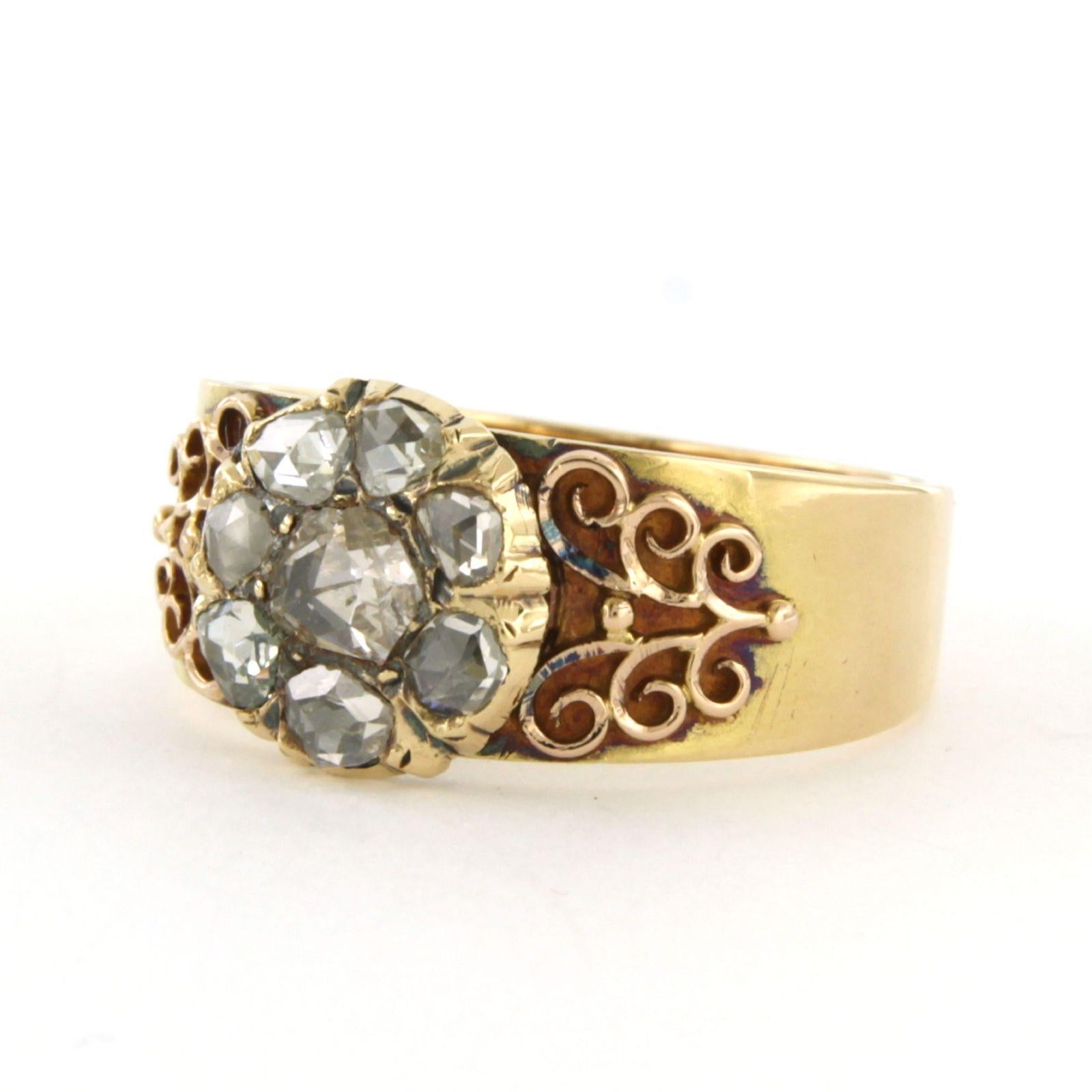 Frühviktorianischer Ring mit Diamanten im Rosenschliff bis zu 0,40ct 18k Gold 7,0 Gramm im Angebot 1