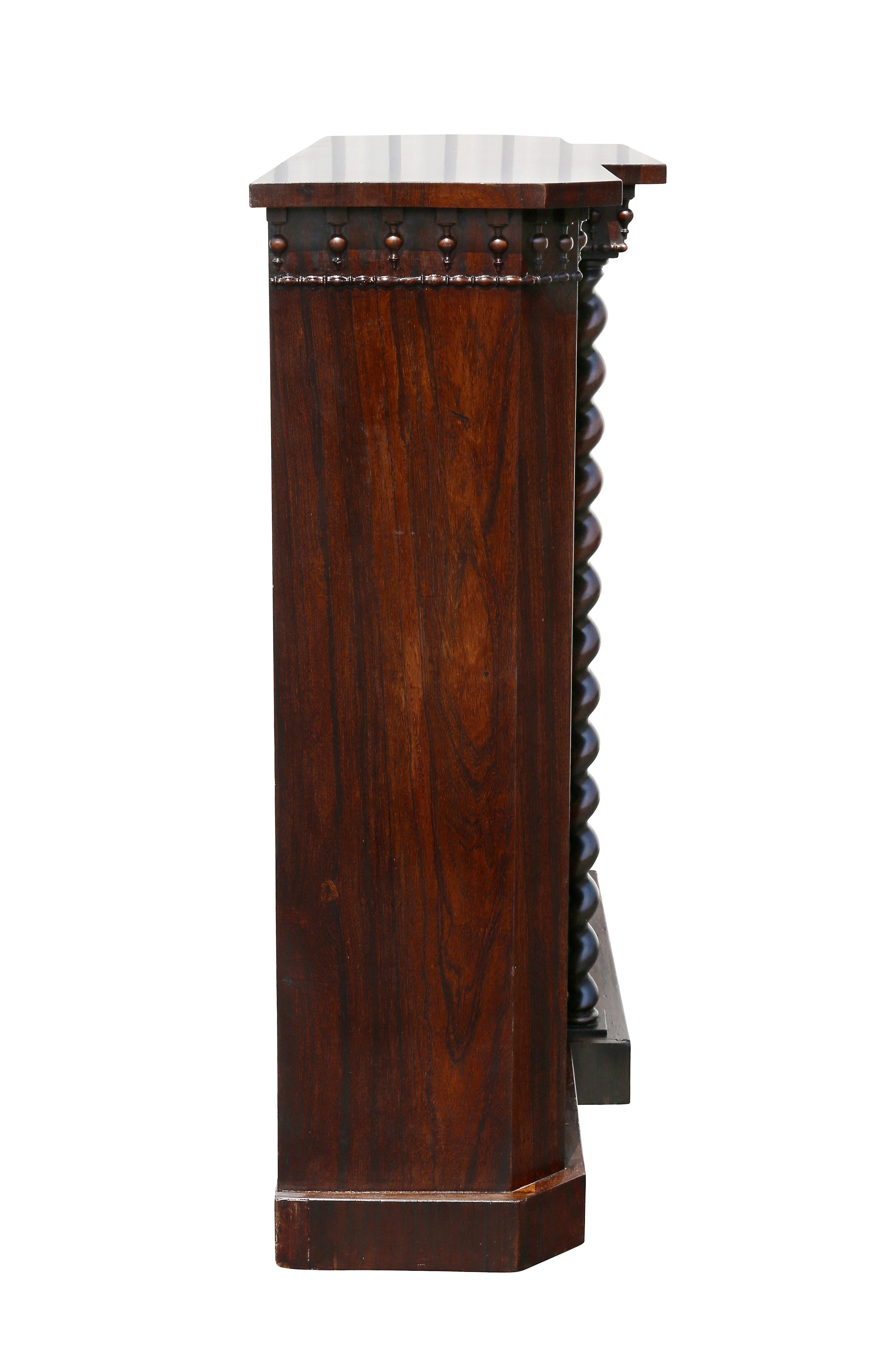 Mid-19th Century Early Victorian Rosewood Bookcase
