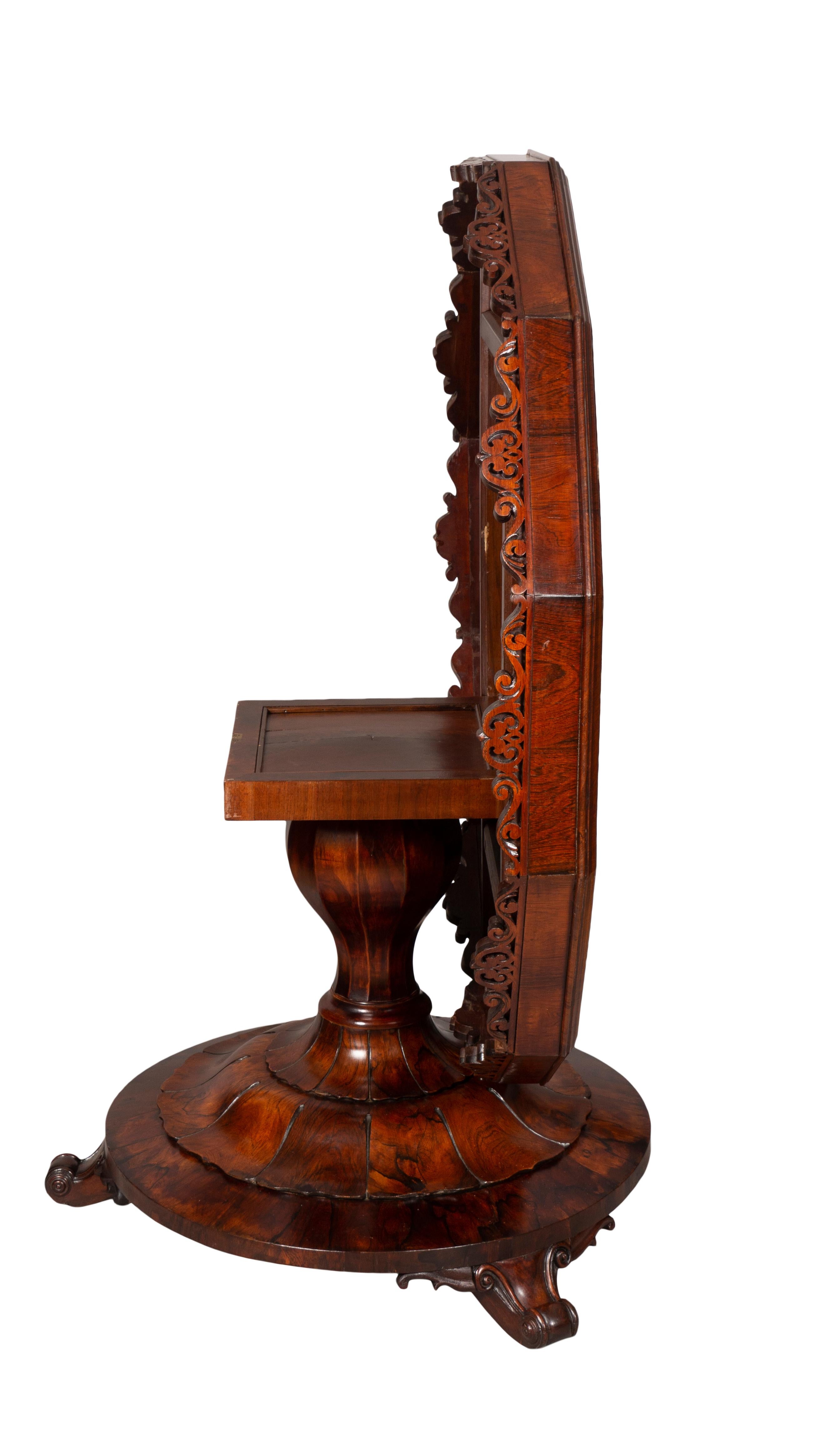 English Early Victorian Rosewood, Burl Walnut and Elm Center Table For Sale