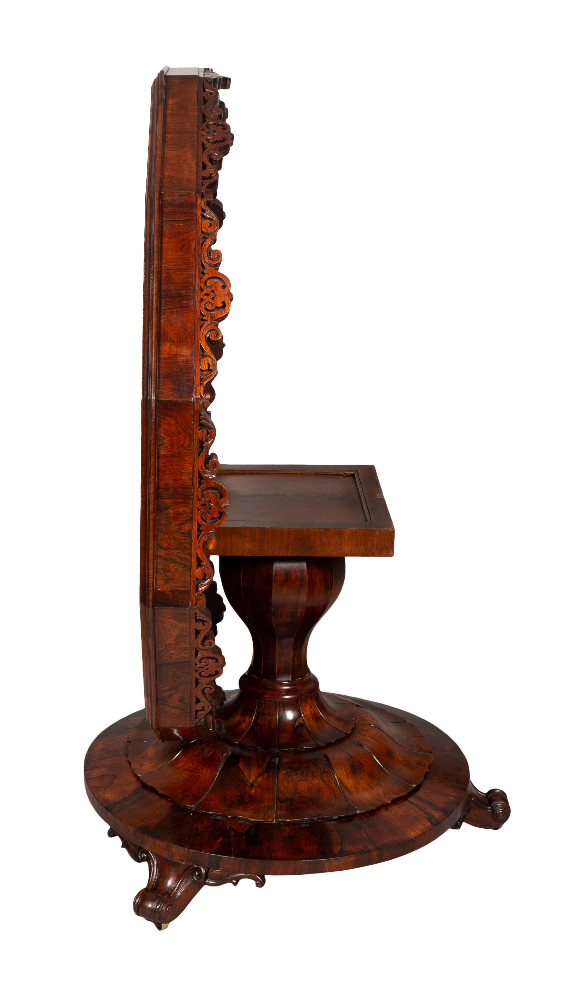 Mid-19th Century Early Victorian Rosewood, Burl Walnut and Elm Center Table For Sale
