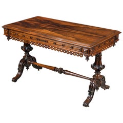 Early Victorian Rosewood Library or Centre Table