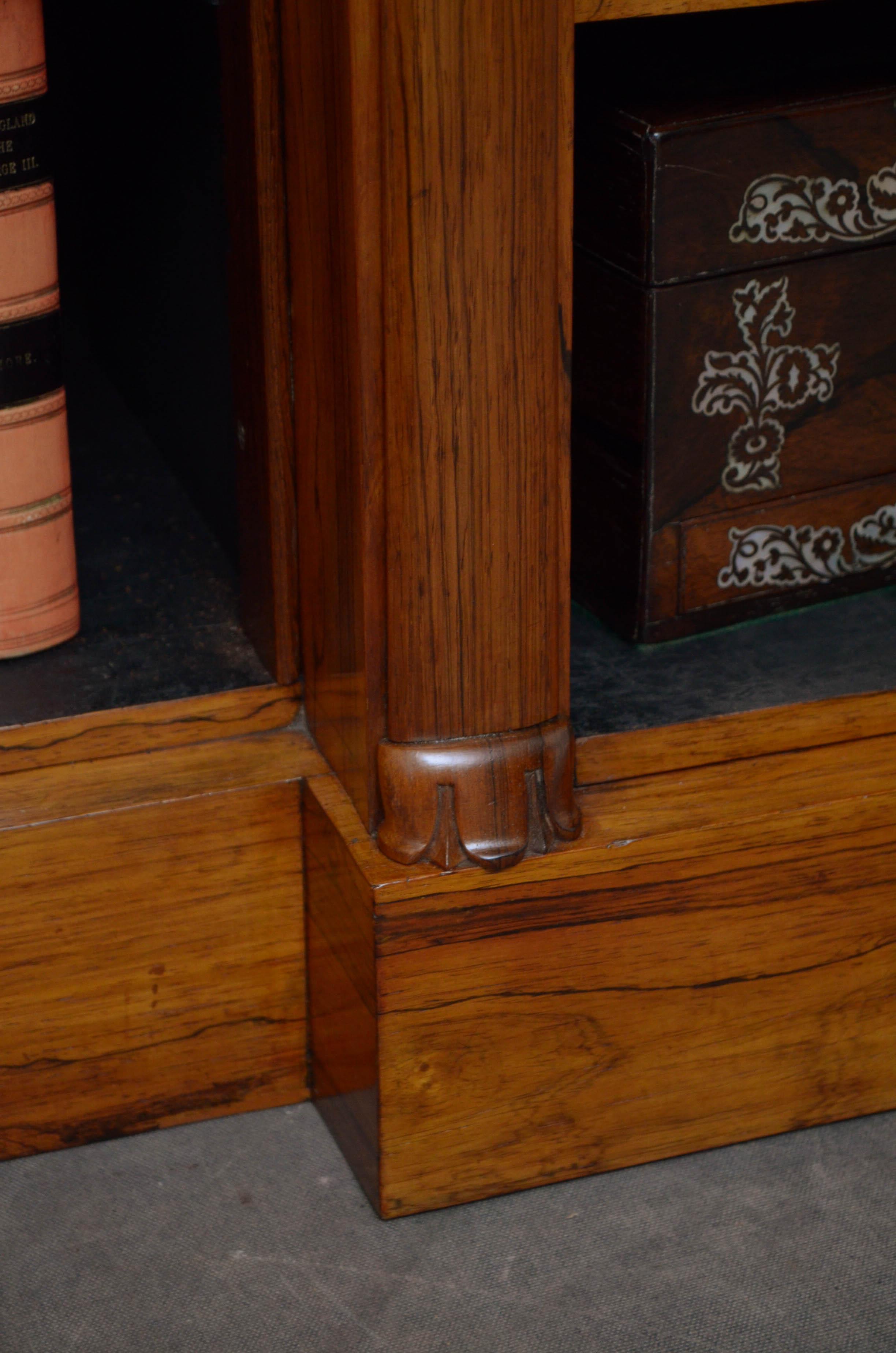 Early Victorian Rosewood Open Bookcase 2