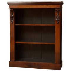Frühviktorianisches offenes Bücherregal aus Rosenholz