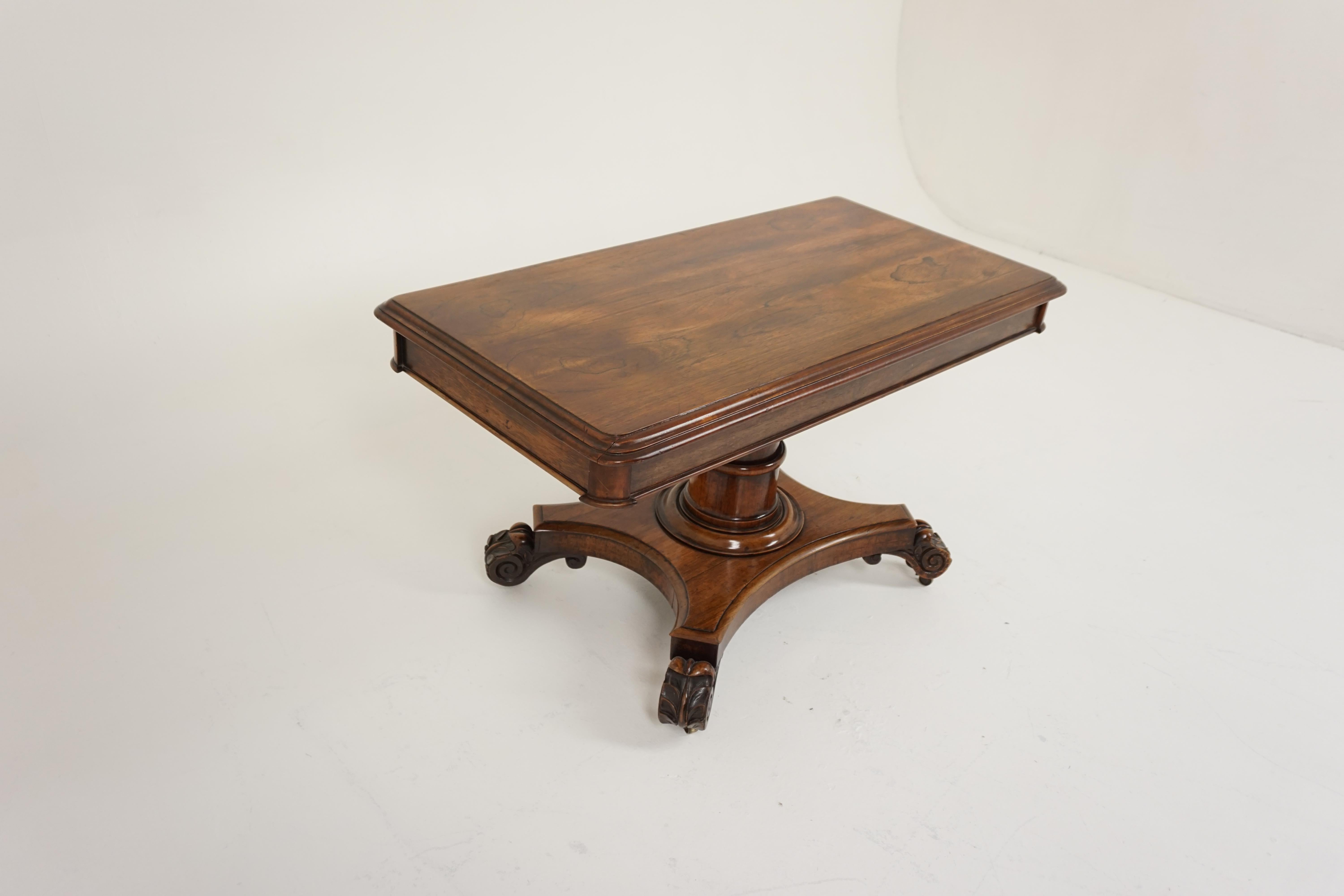 Scottish Early Victorian Rosewood Reduced Coffee Table, Scotland, 1840