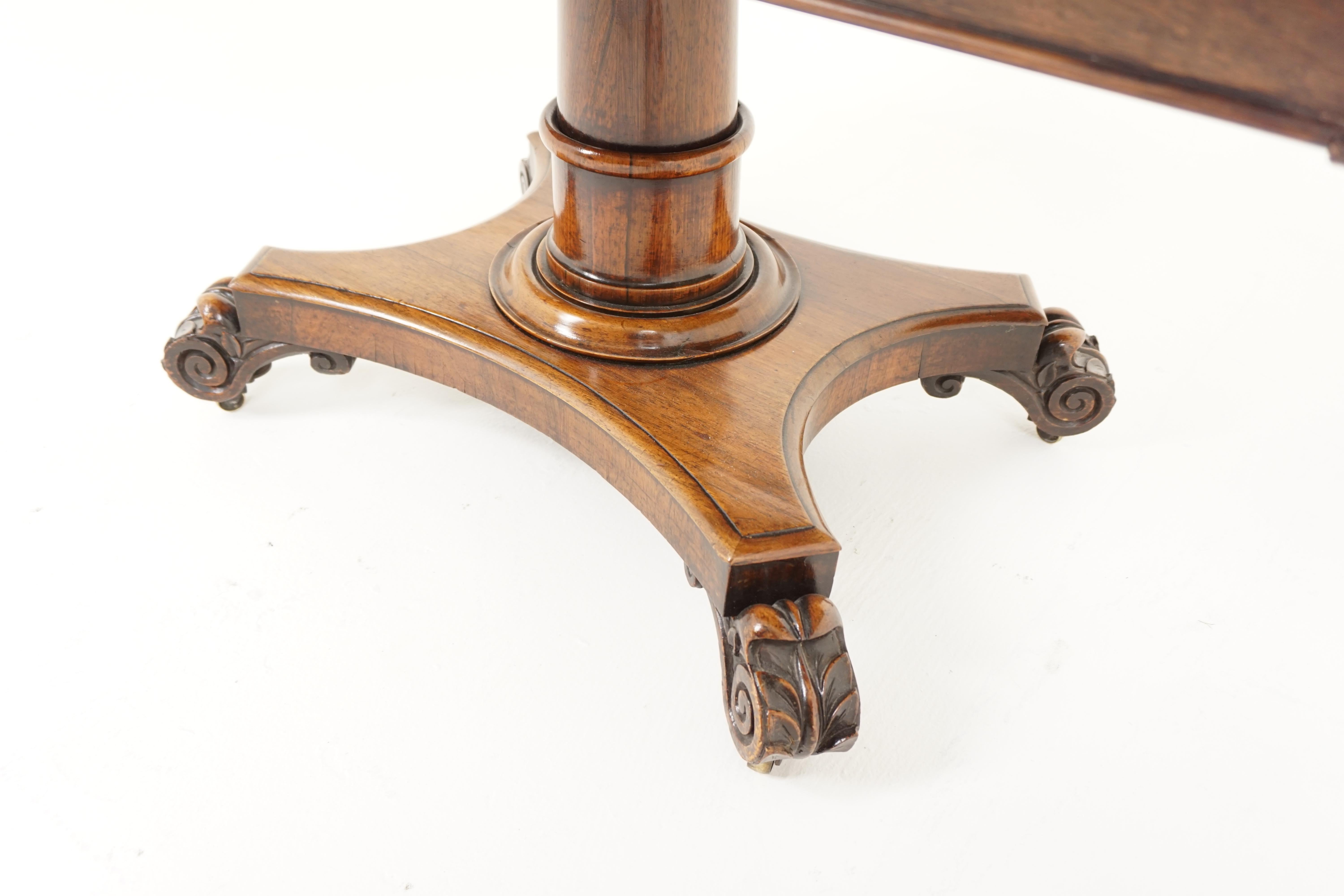 Mid-19th Century Early Victorian Rosewood Reduced Coffee Table, Scotland, 1840