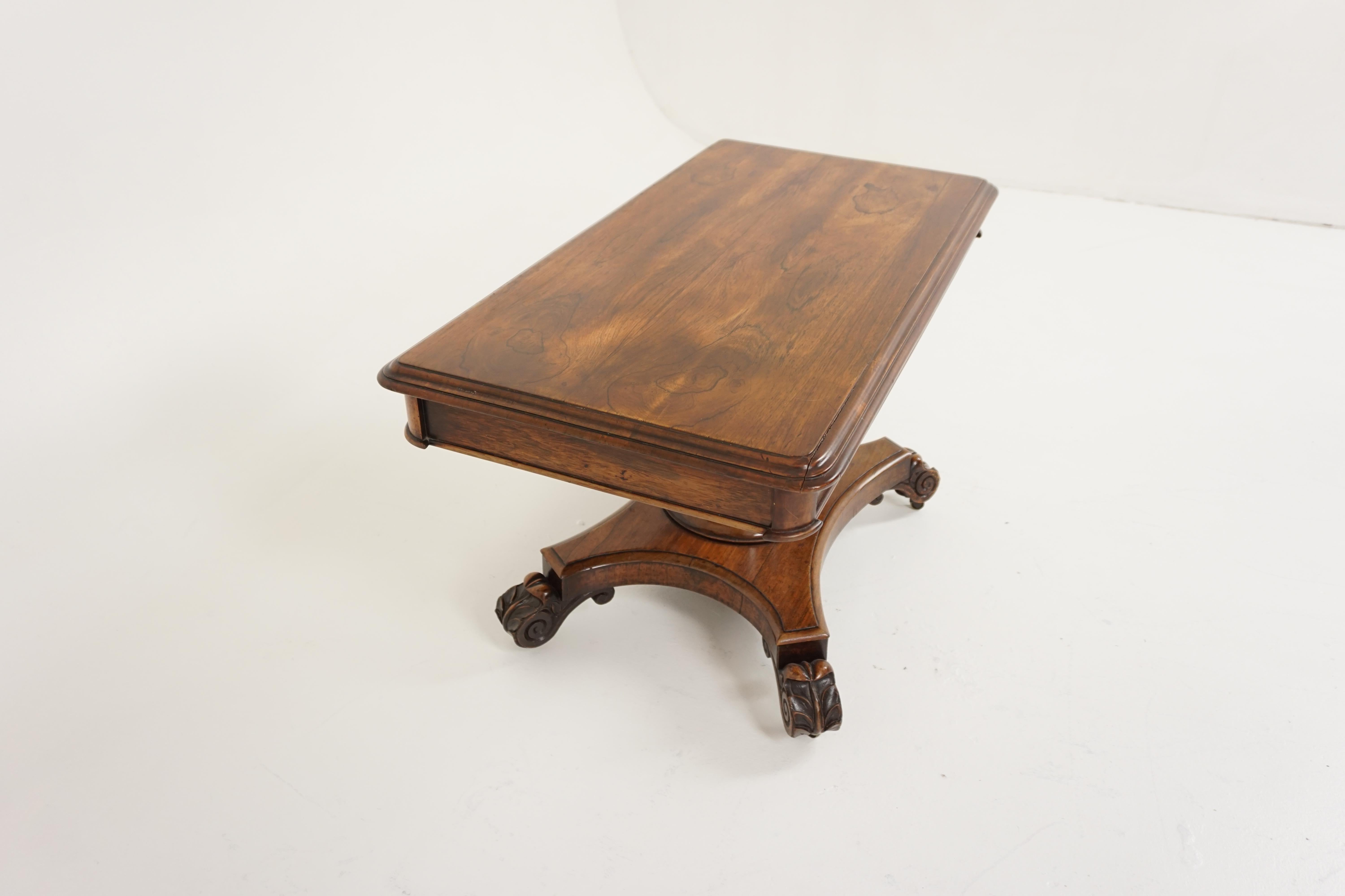 Early Victorian Rosewood Reduced Coffee Table, Scotland, 1840 1
