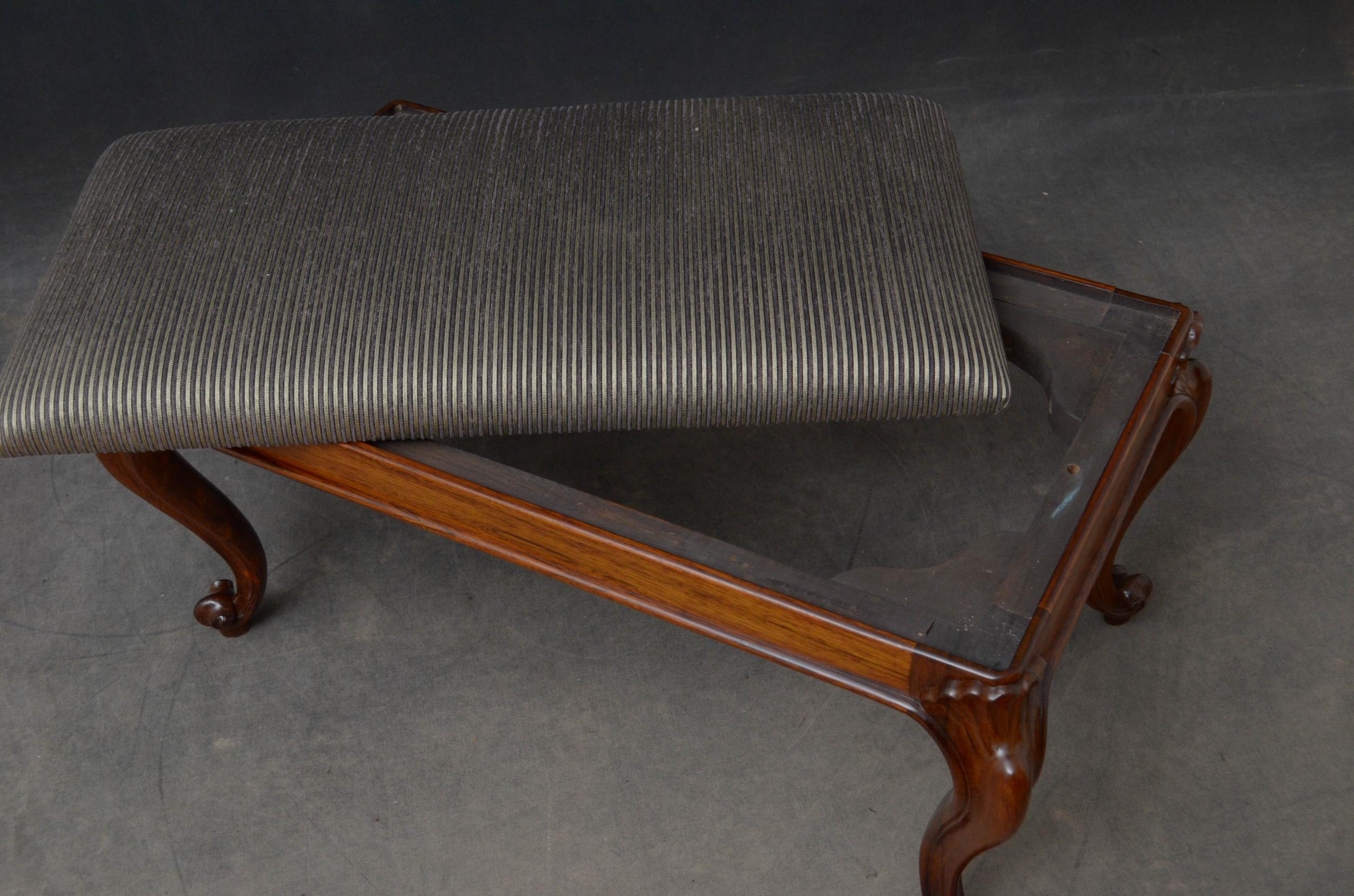 19th Century Early Victorian Rosewood Stool