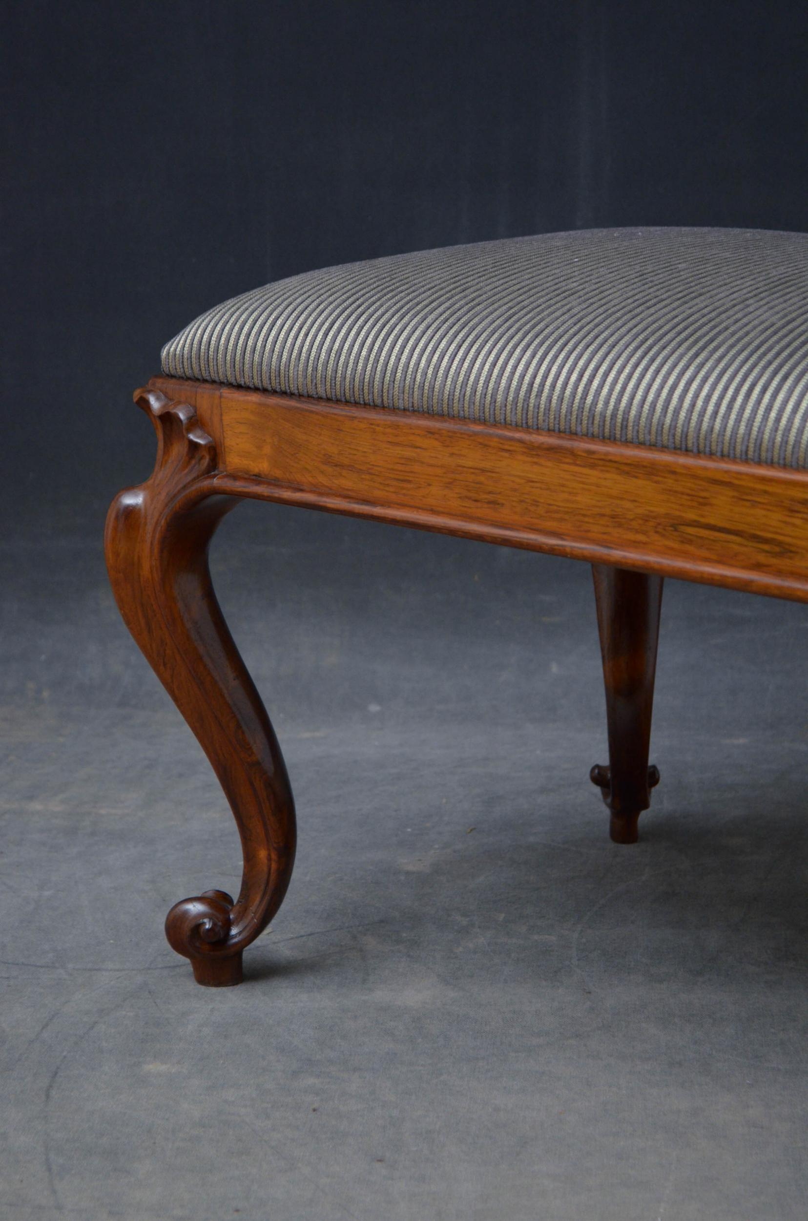 Early Victorian Rosewood Stool 1