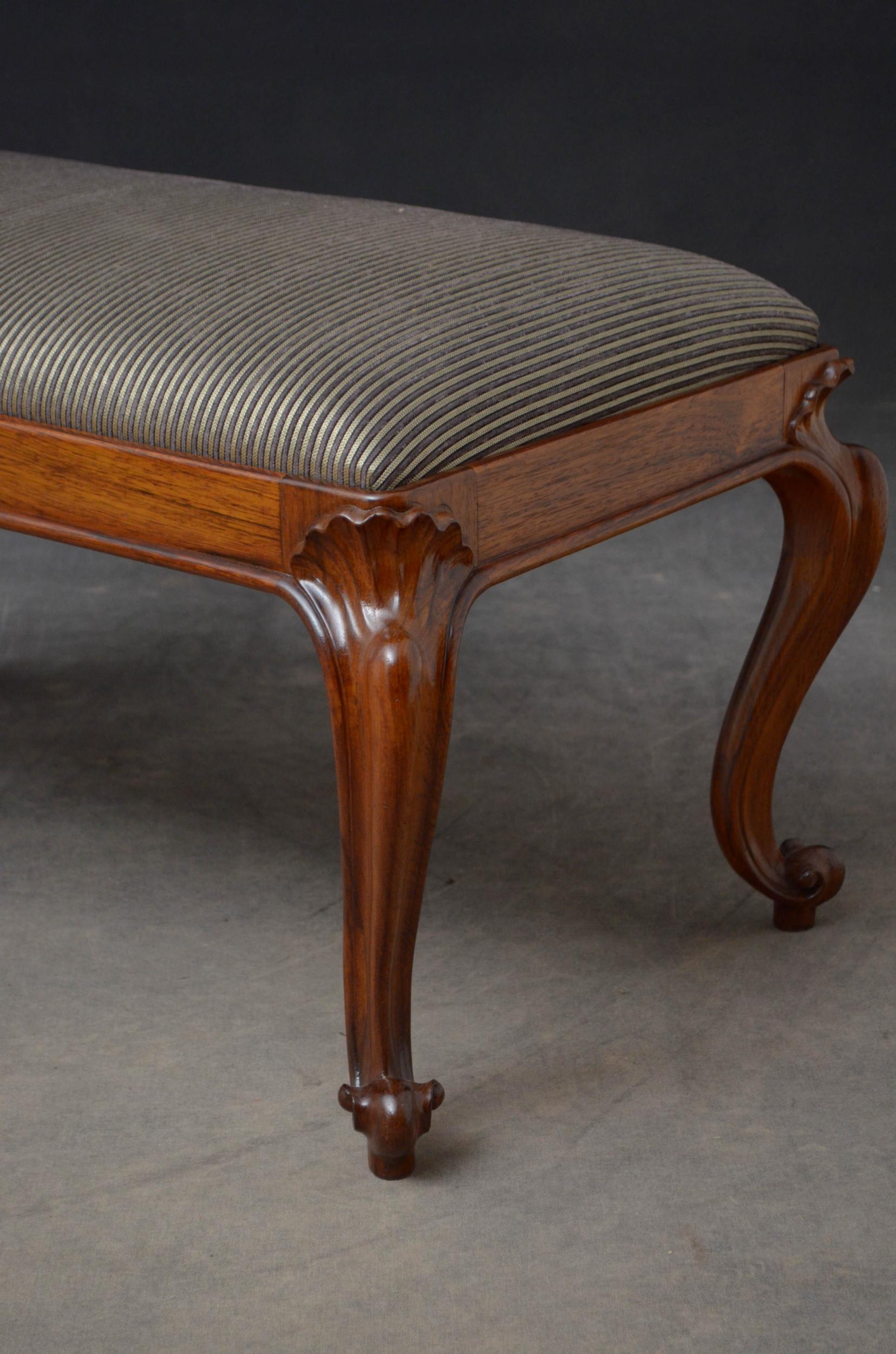Early Victorian Rosewood Stool 2