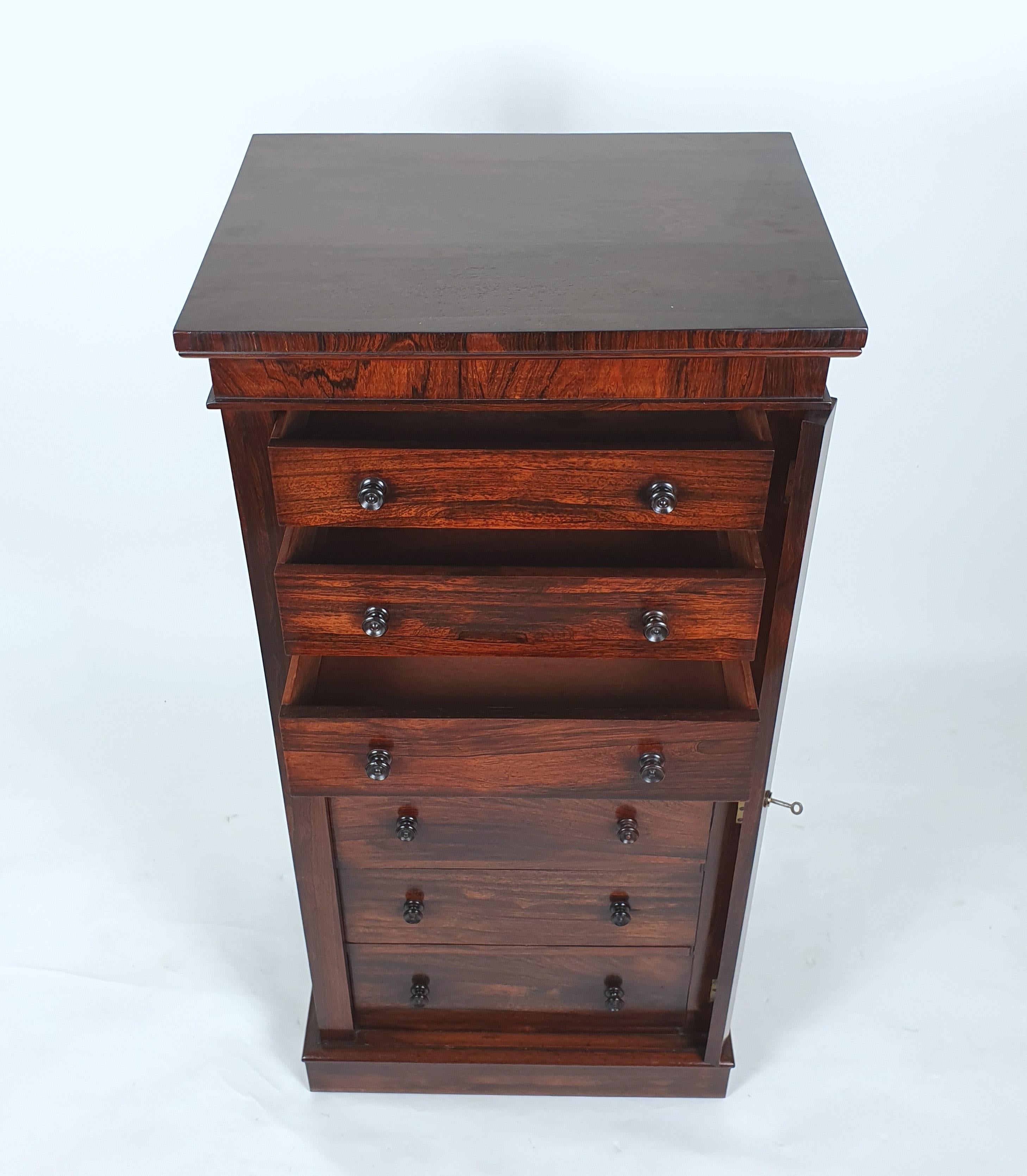 Early Victorian Rosewood Wellington Chest im Zustand „Gut“ in London, west Sussex