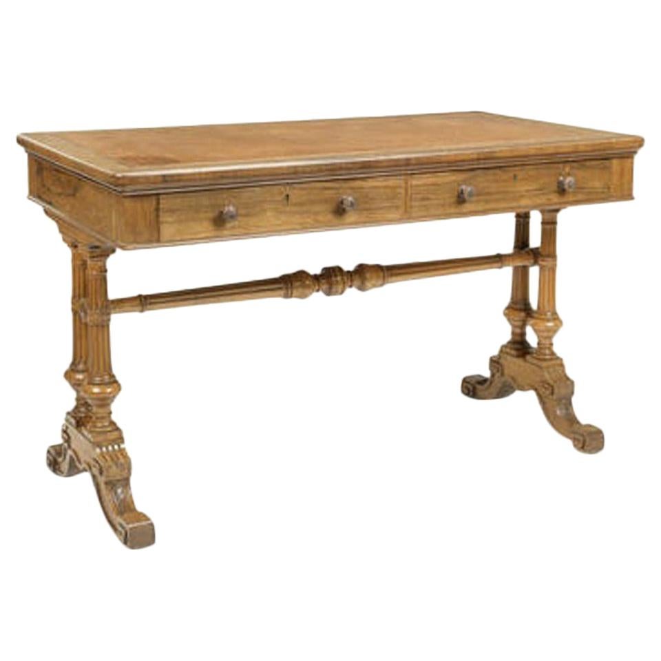 Early Victorian Rosewood Writing Table by Holland and Sons