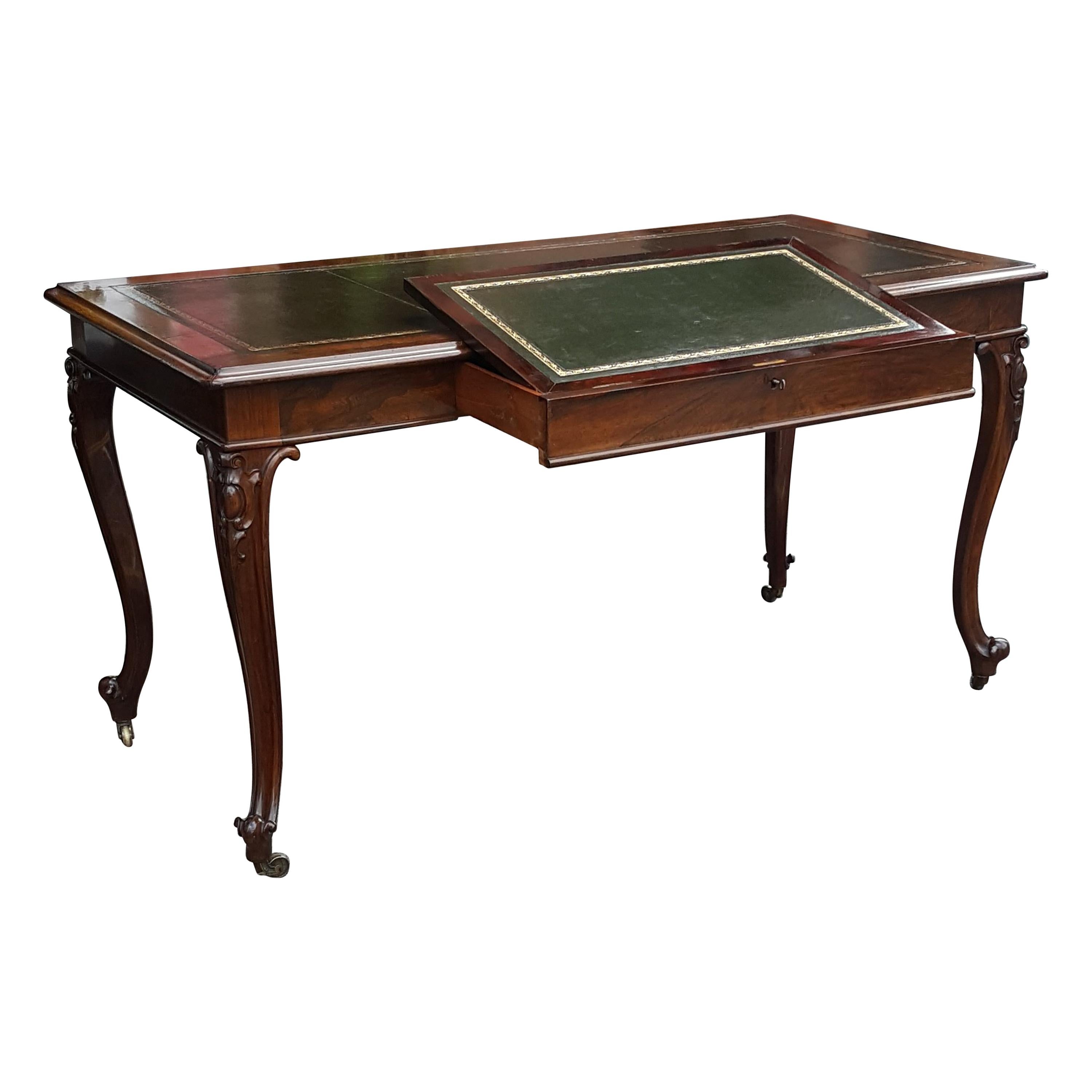Early Victorian Rosewood Writing Table