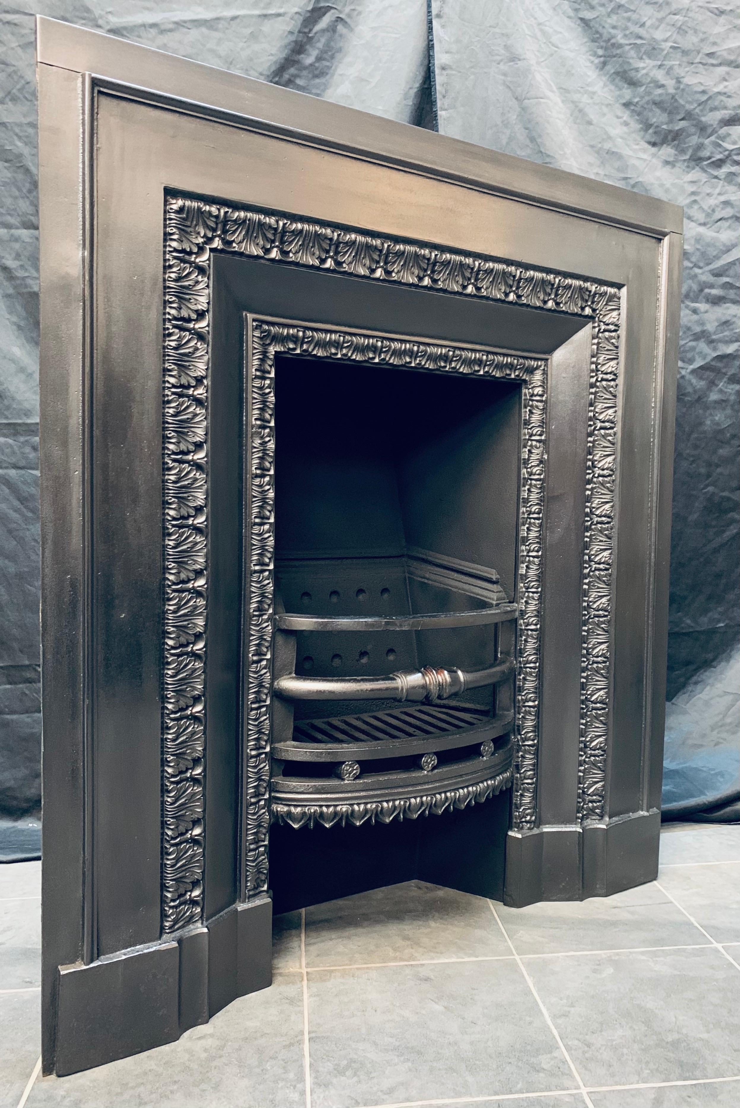 Early Victorian Scottish Cast Iron Fireplace Insert For Sale 7