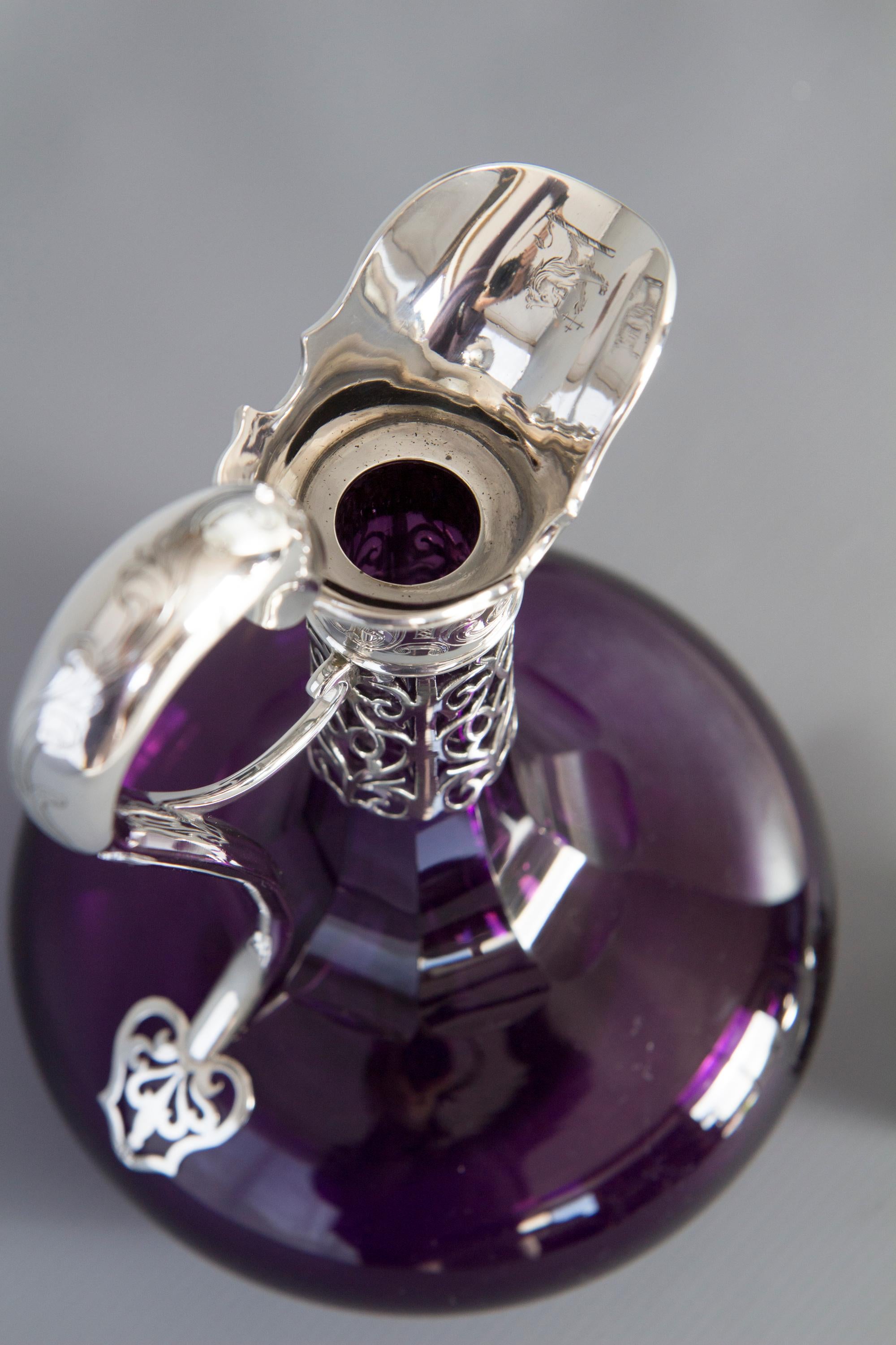 Early Victorian Silver Claret Jug / Decanter, London 1839 by Reily and Storer 6