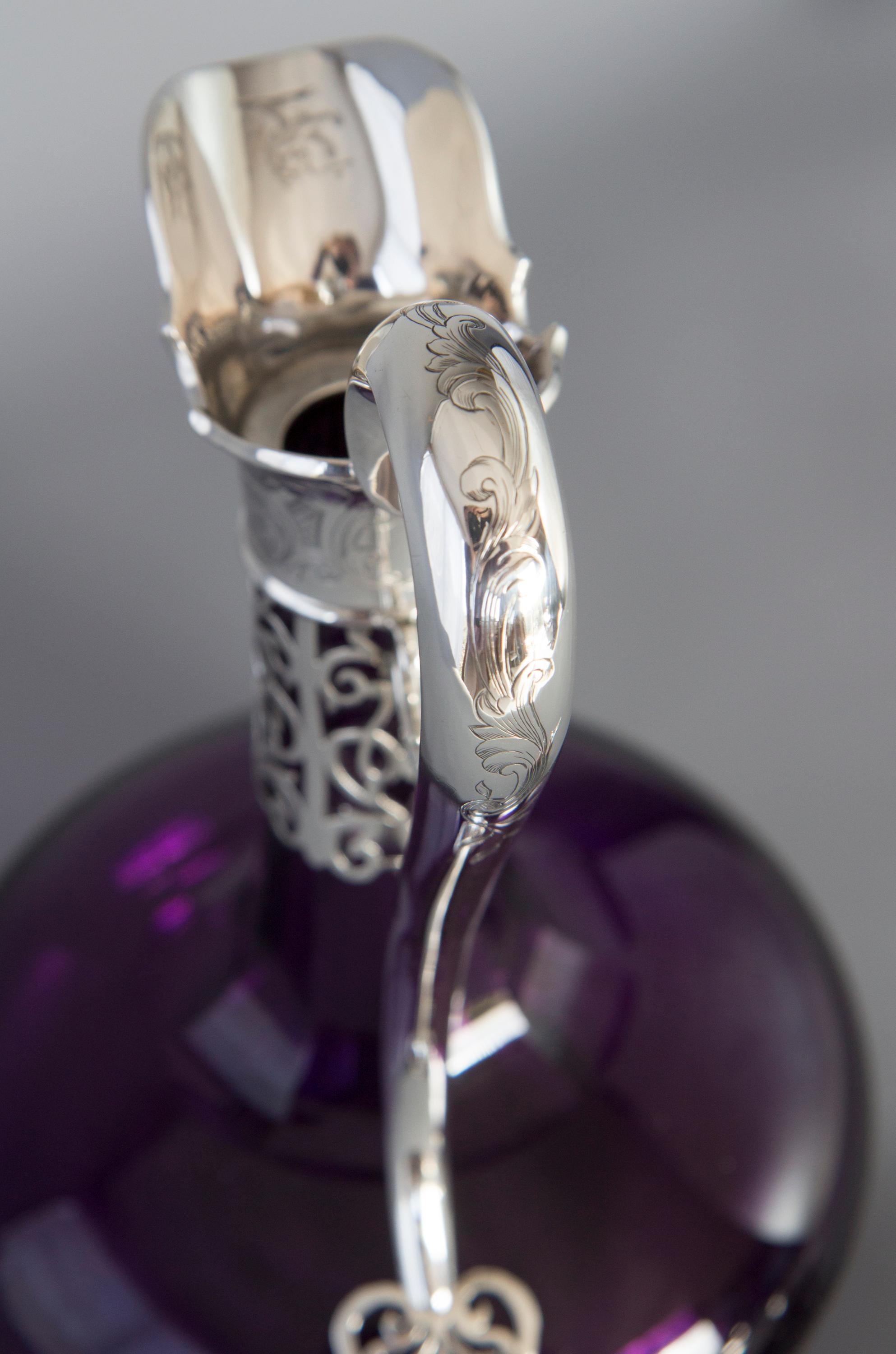 Early Victorian Silver Claret Jug / Decanter, London 1839 by Reily and Storer 7