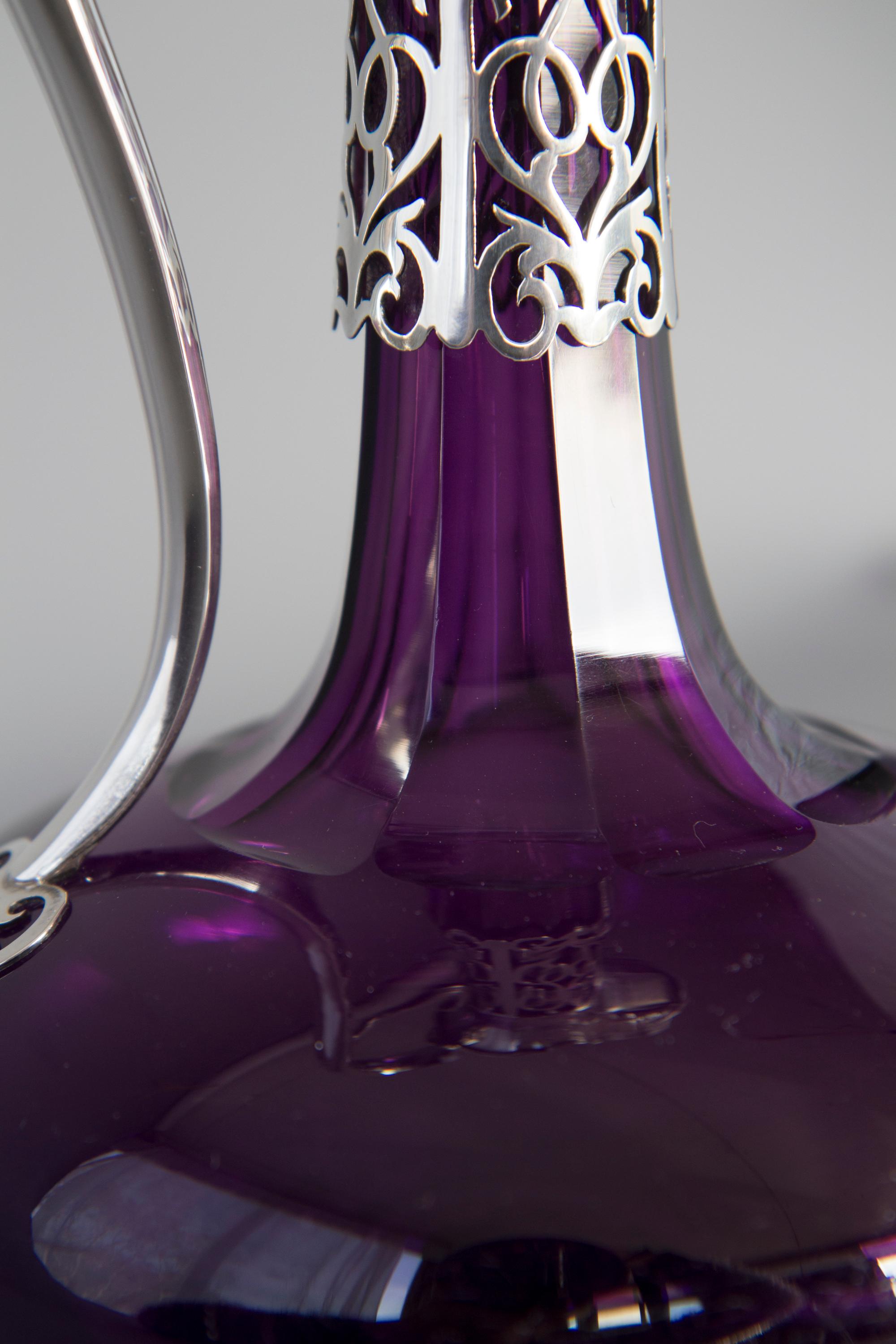 Early Victorian Silver Claret Jug / Decanter, London 1839 by Reily and Storer 9