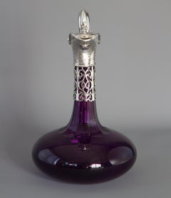 Early Victorian Silver Claret Jug / Decanter, London 1839 by Reily and Storer