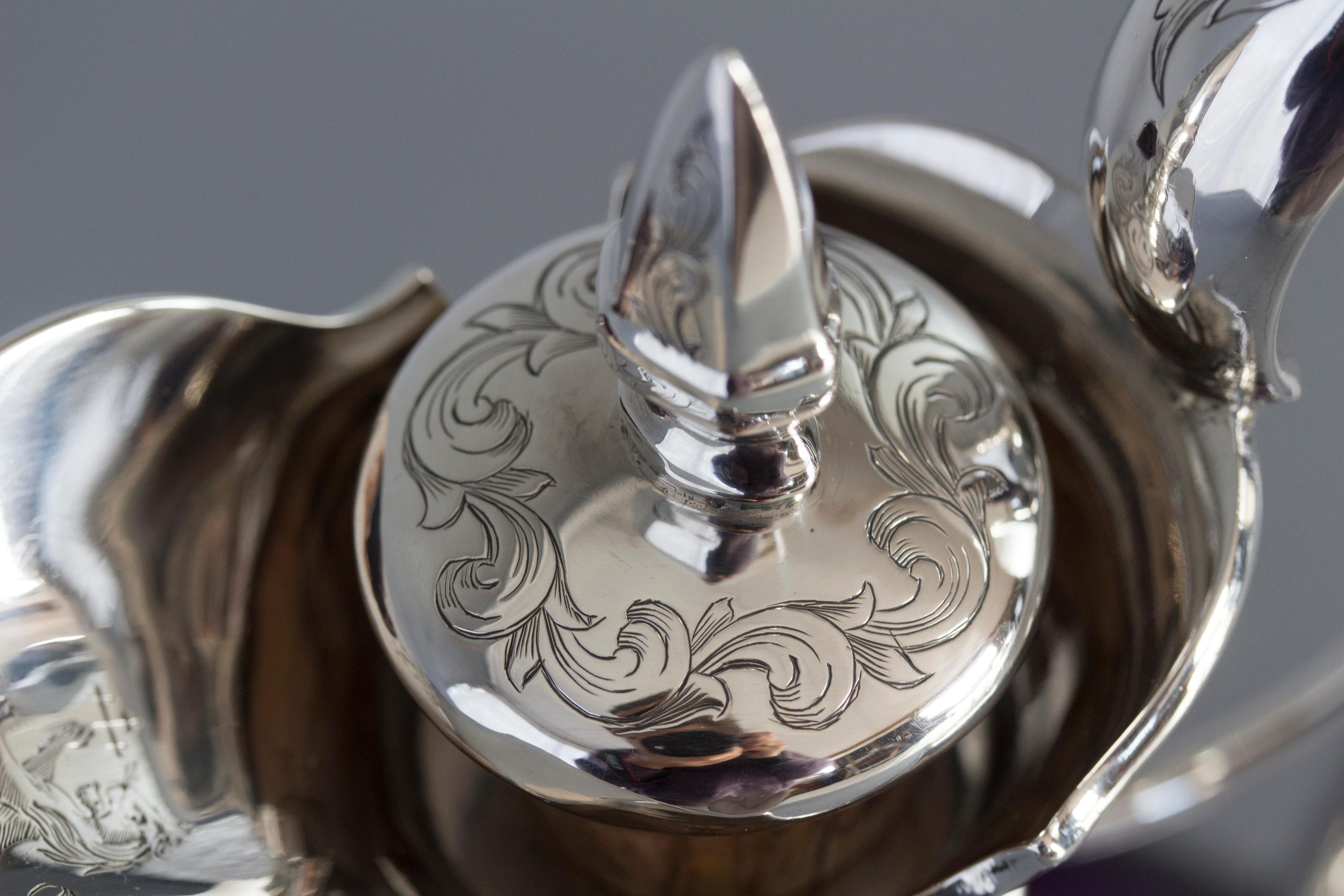 Early Victorian Silver Claret Jug / Decanter, London 1839 by Reily and Storer 1