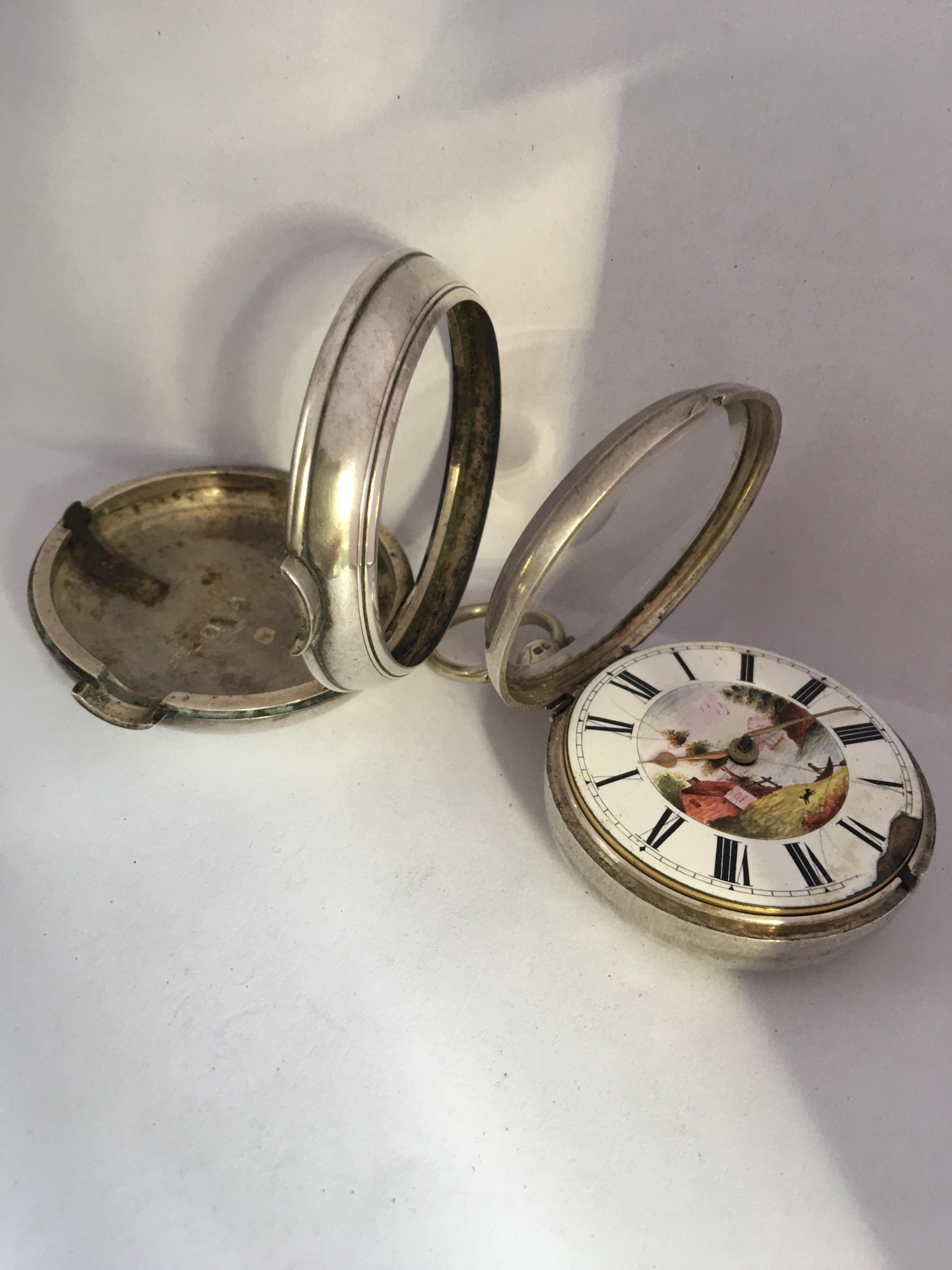 victorian silver pocket watch