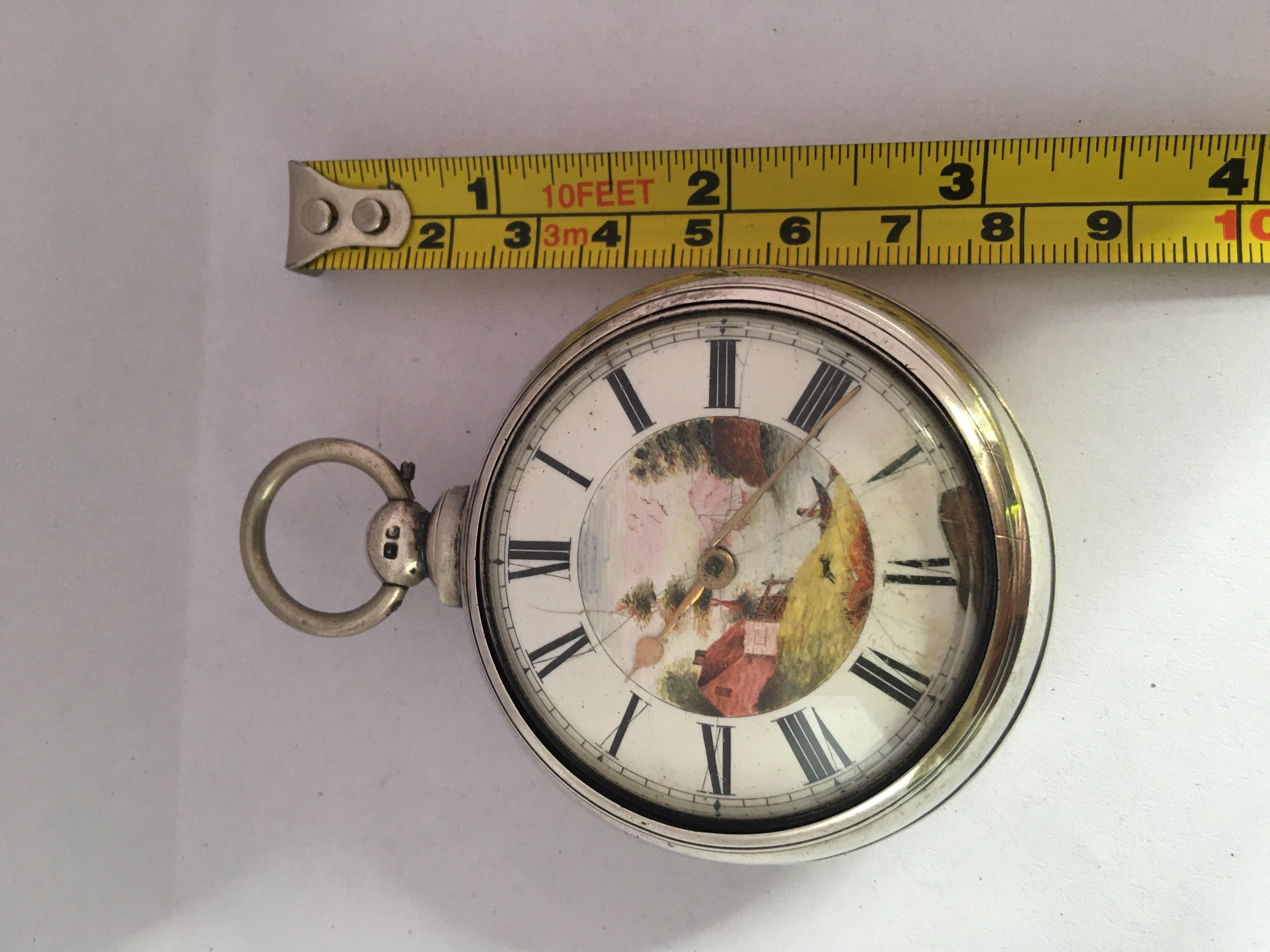 Early Victorian Silver Pair of Cased Verge Pocket Watch, London, circa 1840 In Fair Condition For Sale In Carlisle, GB