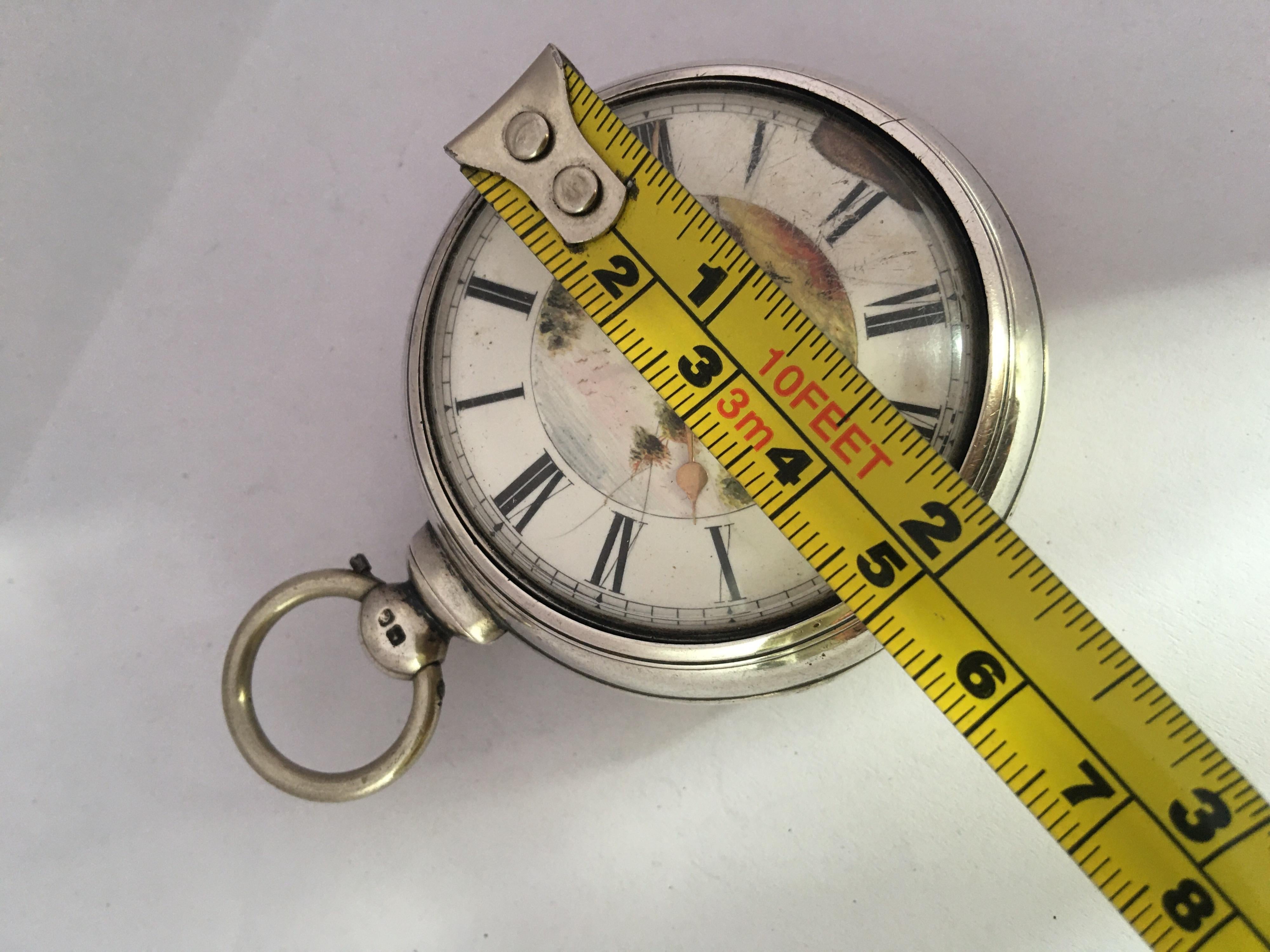 Women's or Men's Early Victorian Silver Pair of Cased Verge Pocket Watch, London, circa 1840 For Sale