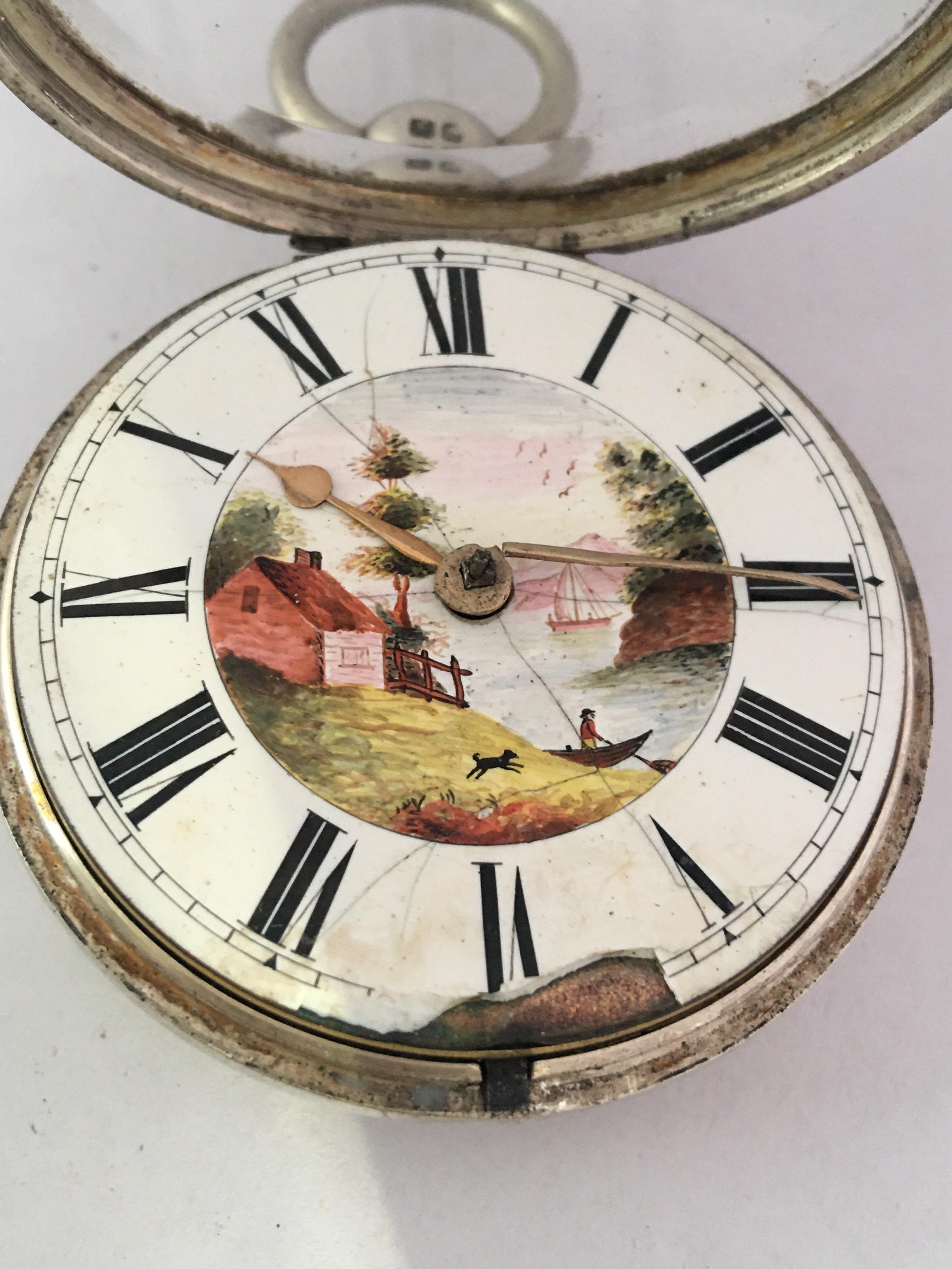 Early Victorian Silver Pair of Cased Verge Pocket Watch, London, circa 1840 For Sale 2
