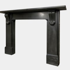 Early Victorian Slate Fireplace Mantel