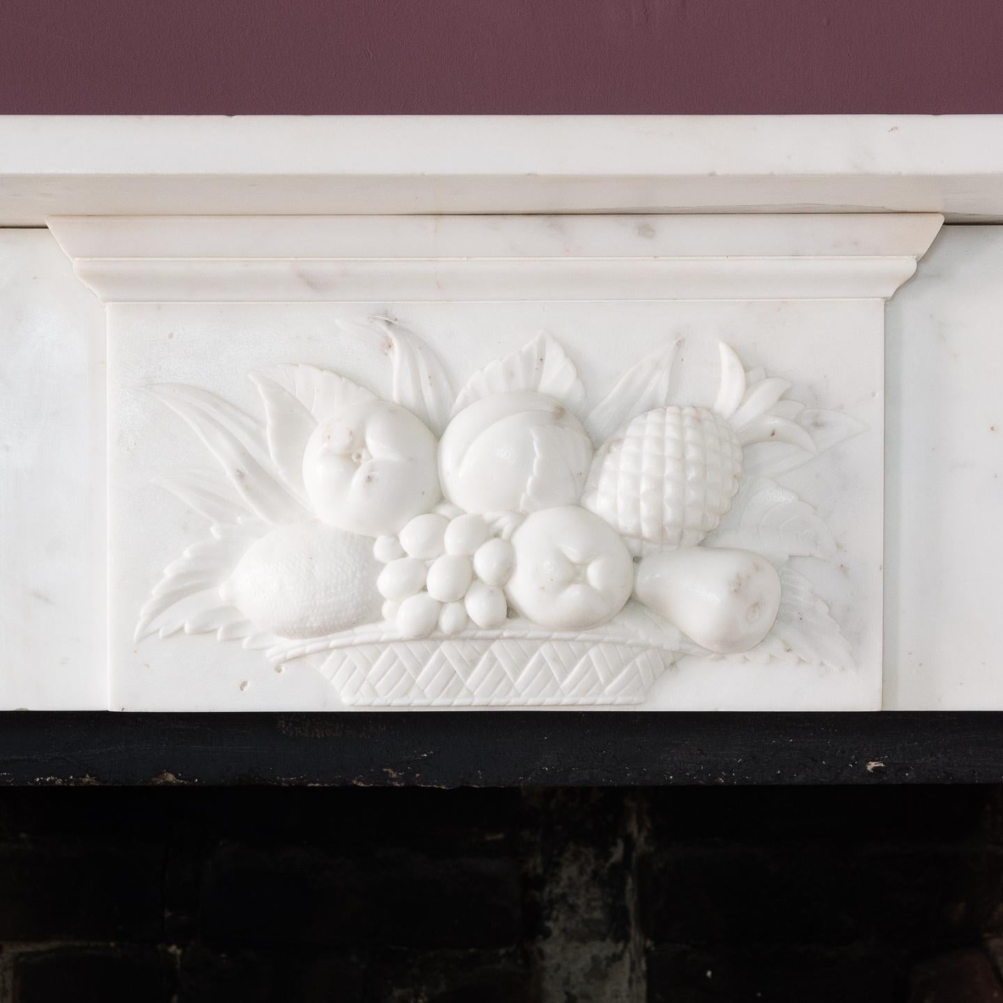 Early Victorian Statuary Marble Fireplace 9