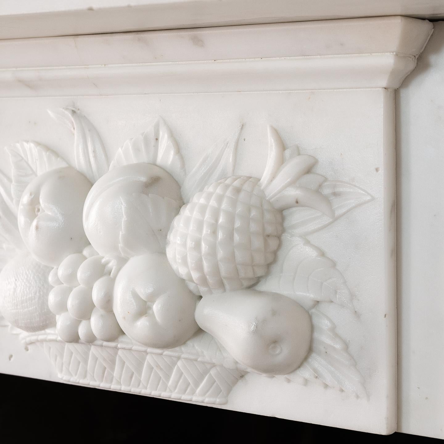 Early Victorian Statuary Marble Fireplace 1