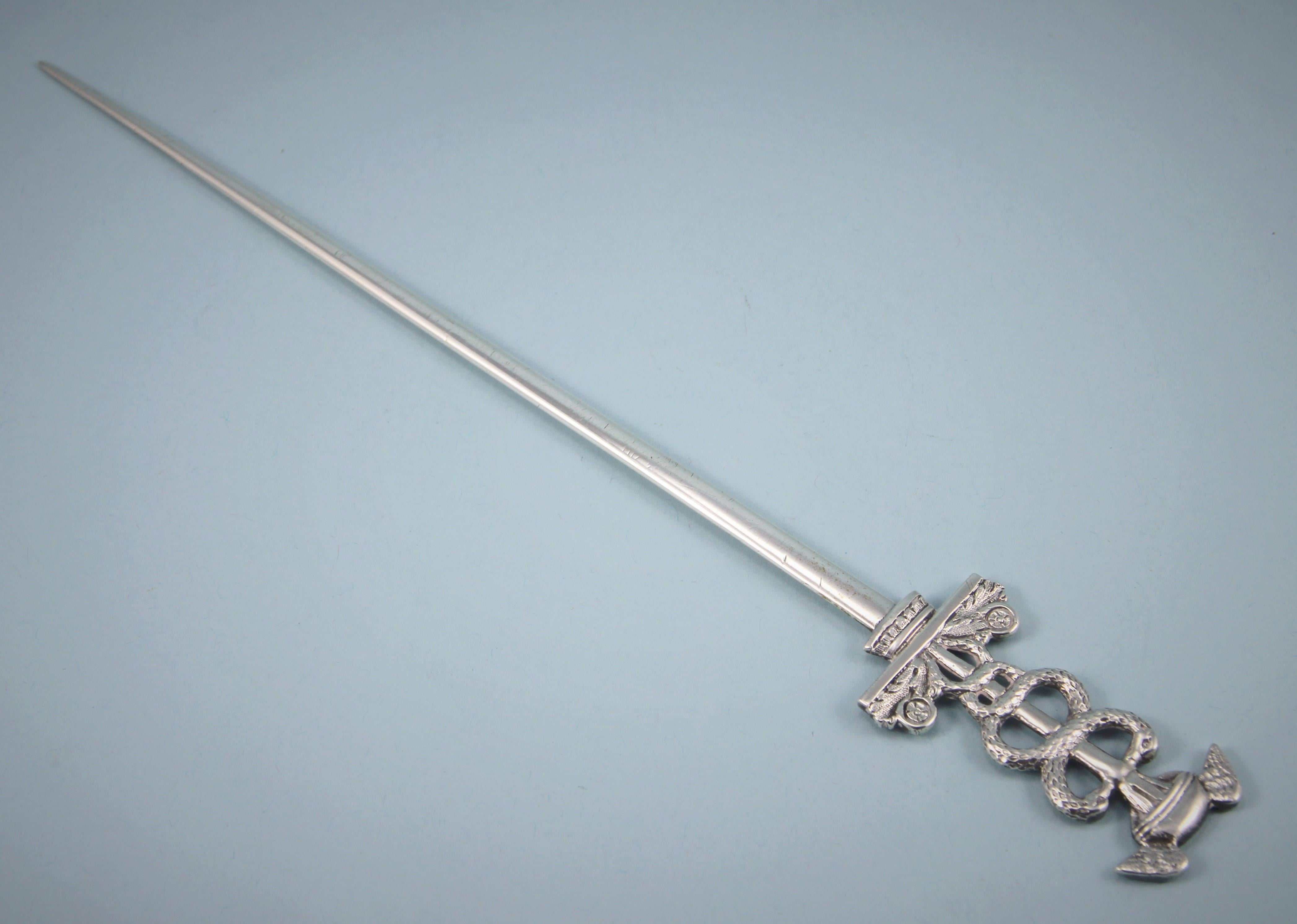 Mid-19th Century Early Victorian Sterling Silver Skewer by Charles Fox ii. London 1839 For Sale