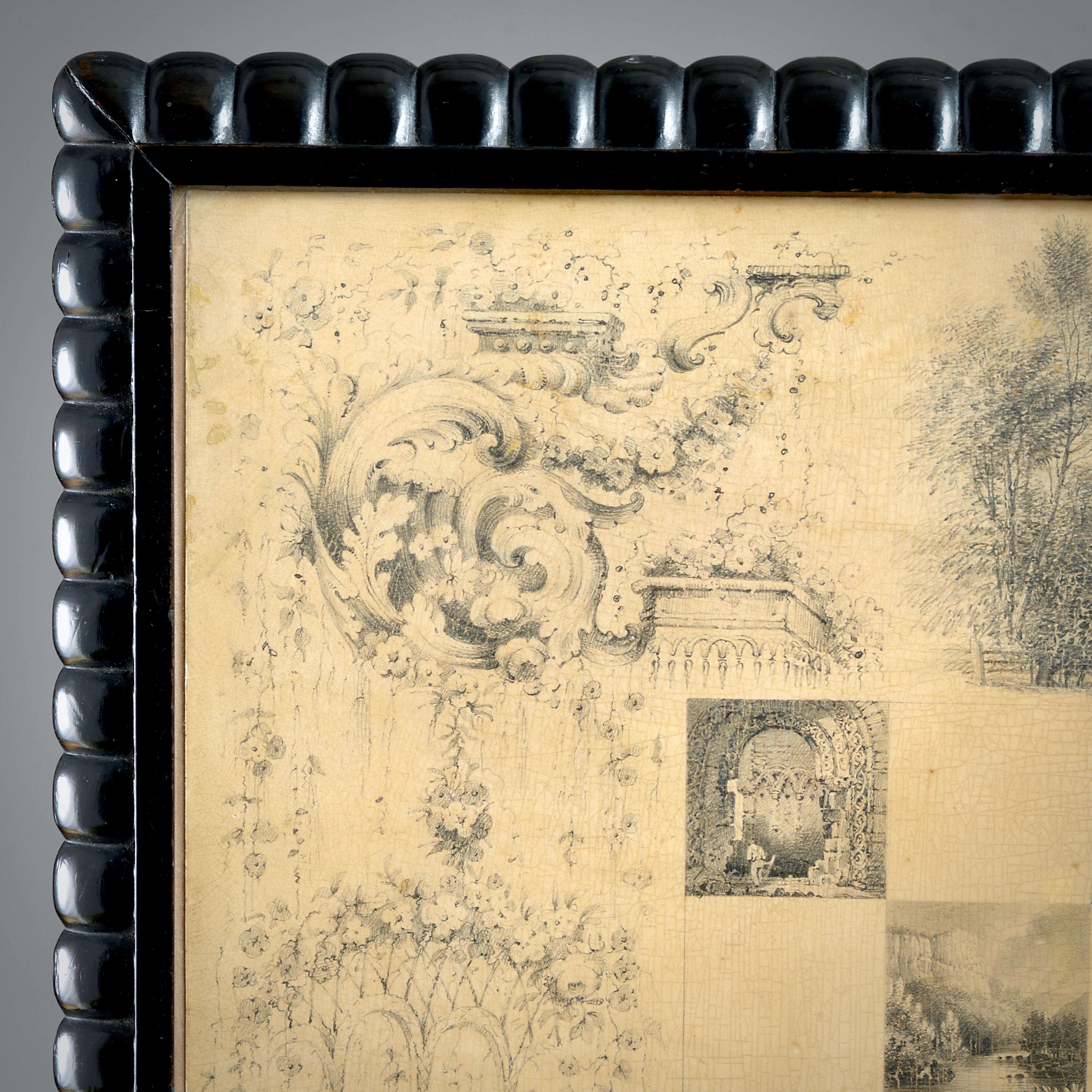 Early Victorian Table Decorated with Vignettes of Wentworth Woodhouse For Sale 4