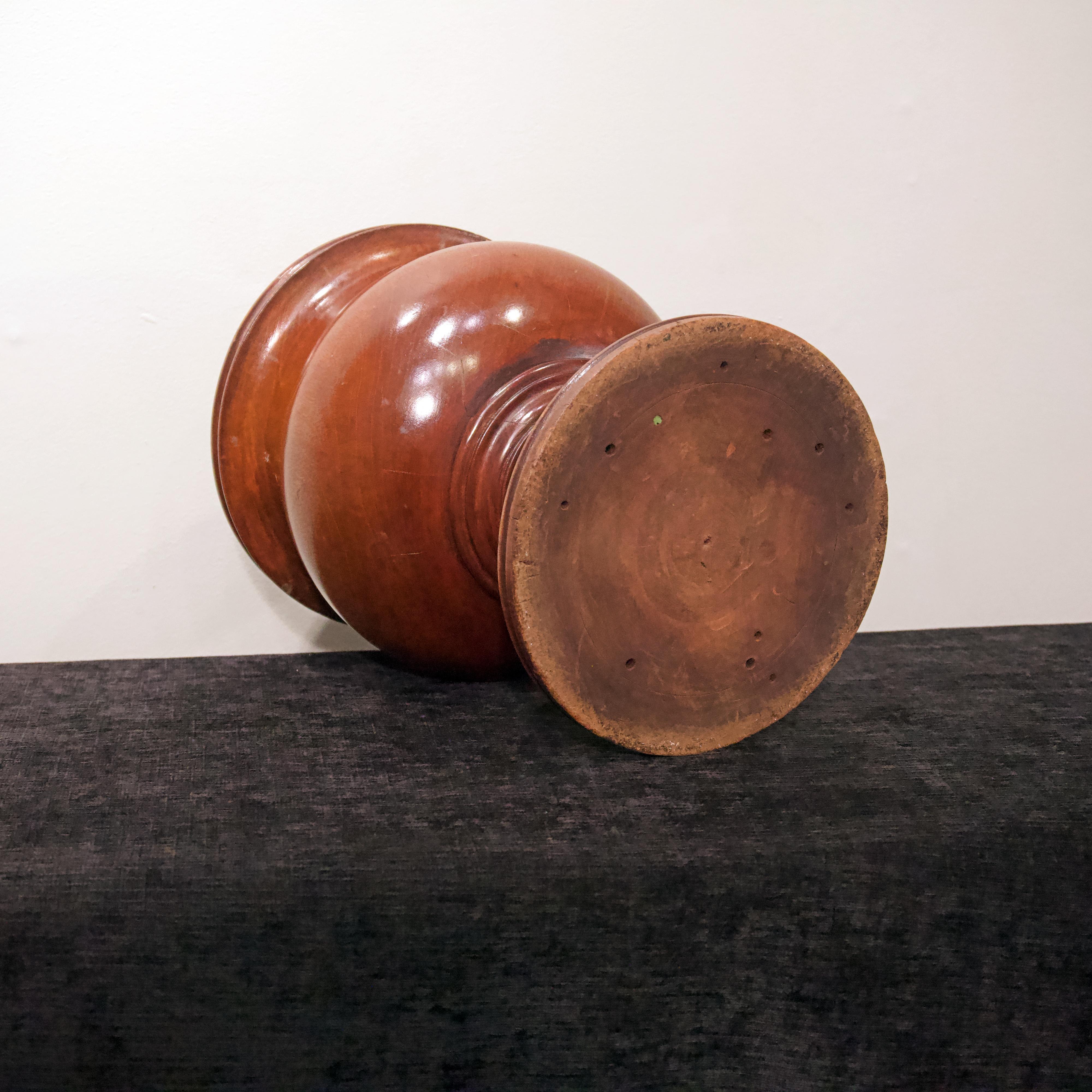 Polished Early Victorian Treen Urn