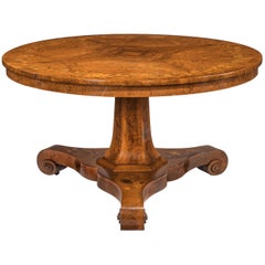 Antique Early Victorian Walnut Marquetry Centre Table