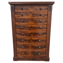 Used Early Victorian Wellington Chest with 8 Drawers