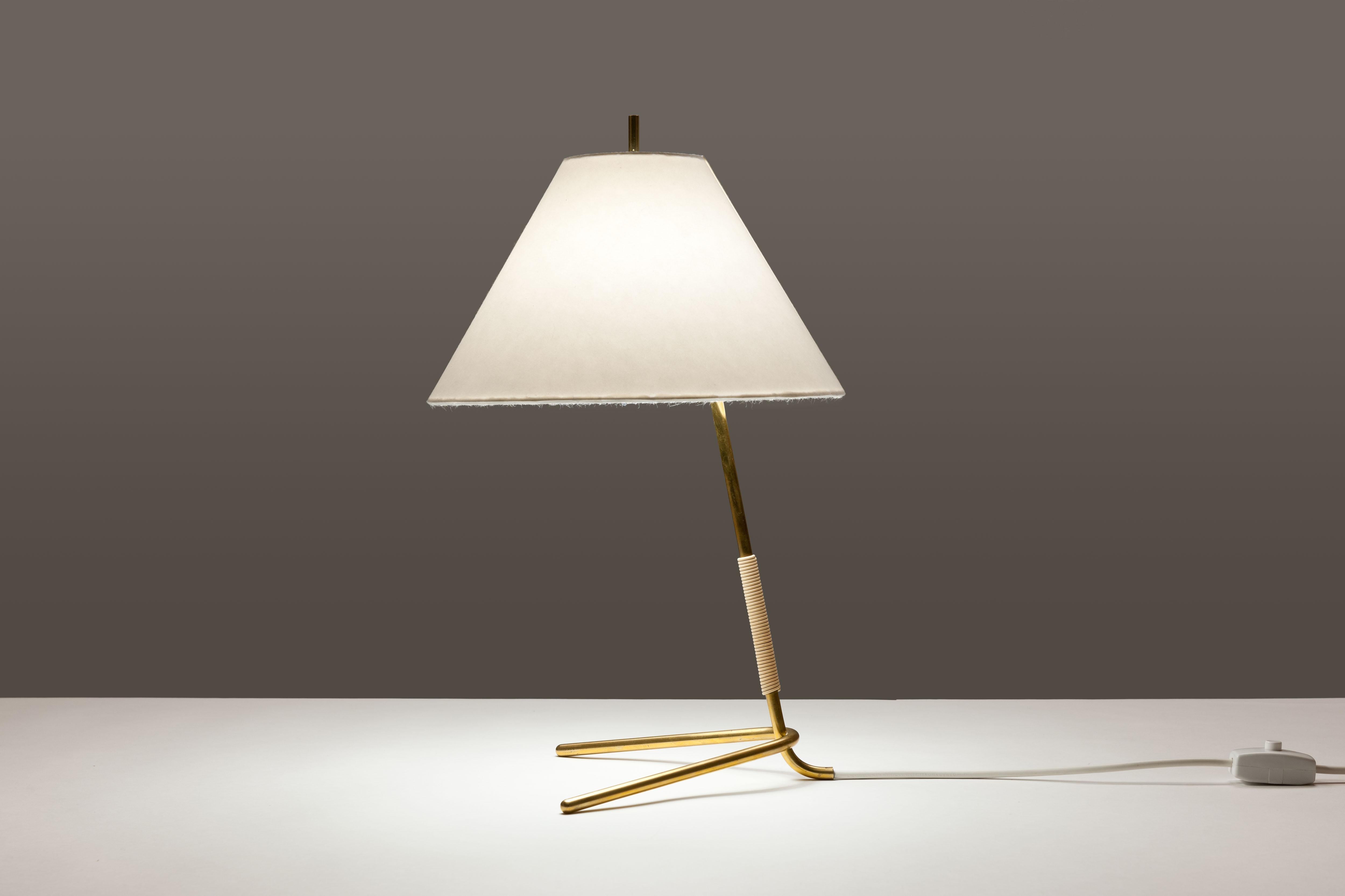 Mid-Century Modern Early Vintage Brass Kalmar 'Hase TL' Table Lamp