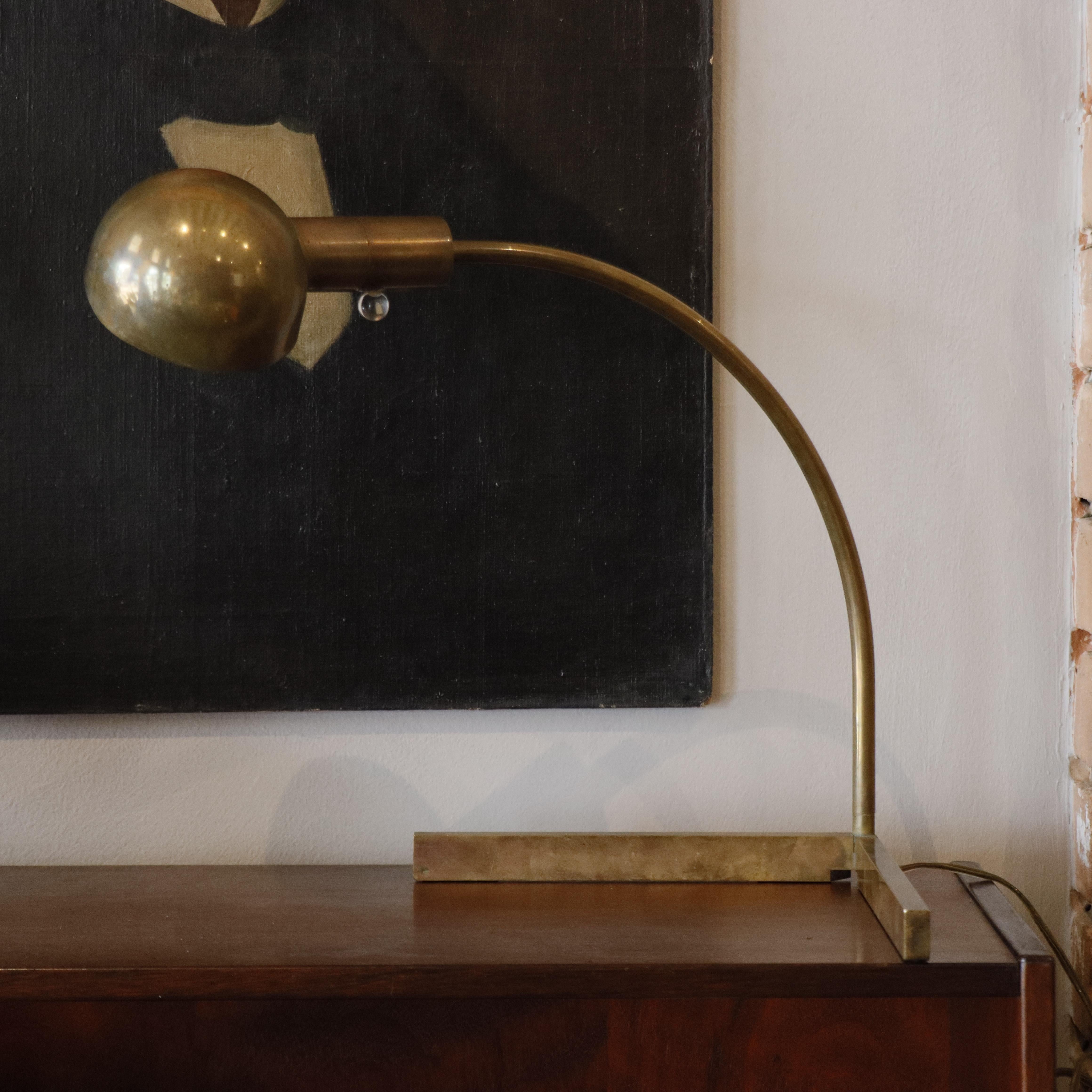 Antigua lámpara de mesa vintage Cedric Hartman de latón en venta 3