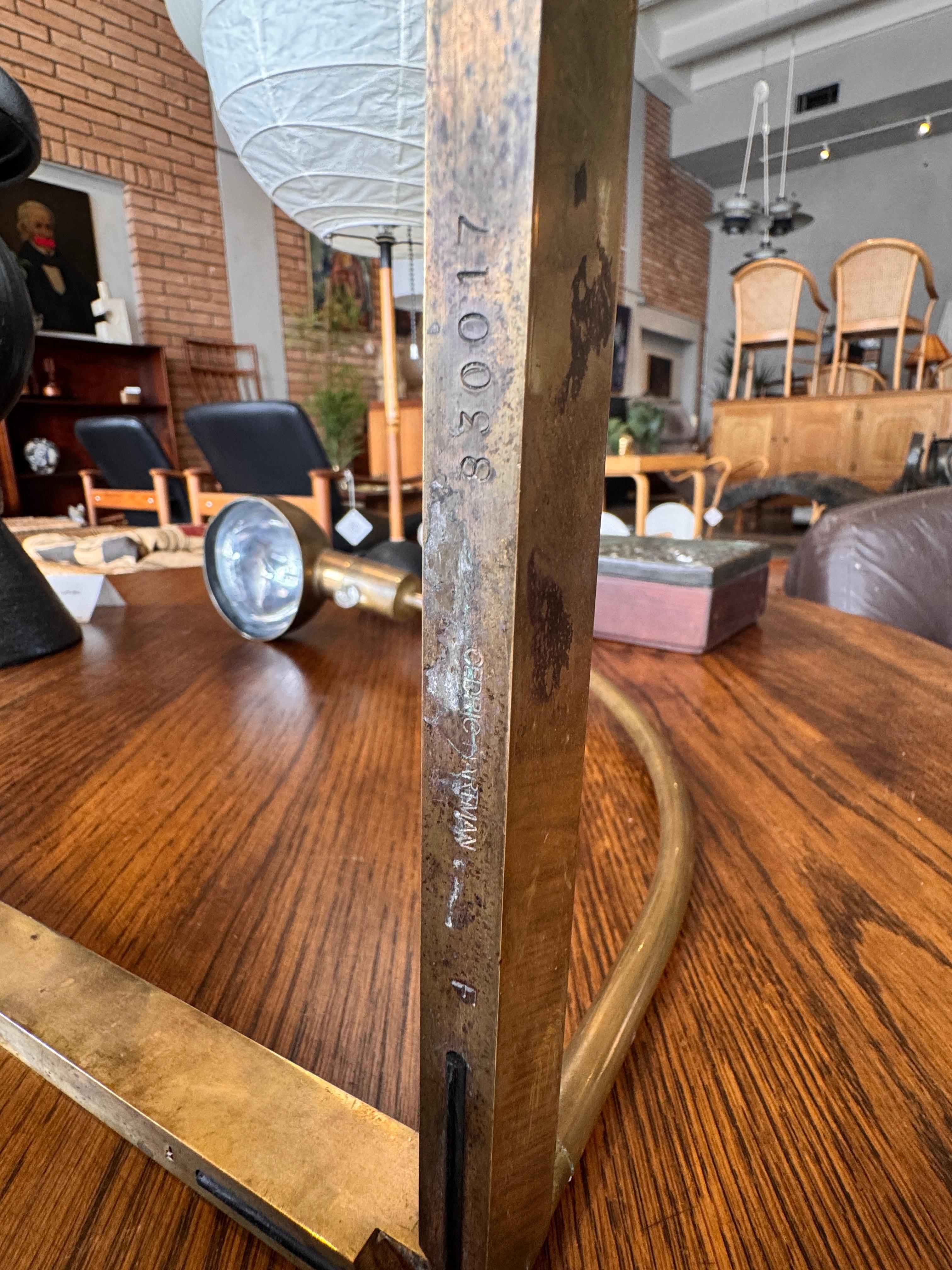 Antigua lámpara de mesa vintage Cedric Hartman de latón en venta 5