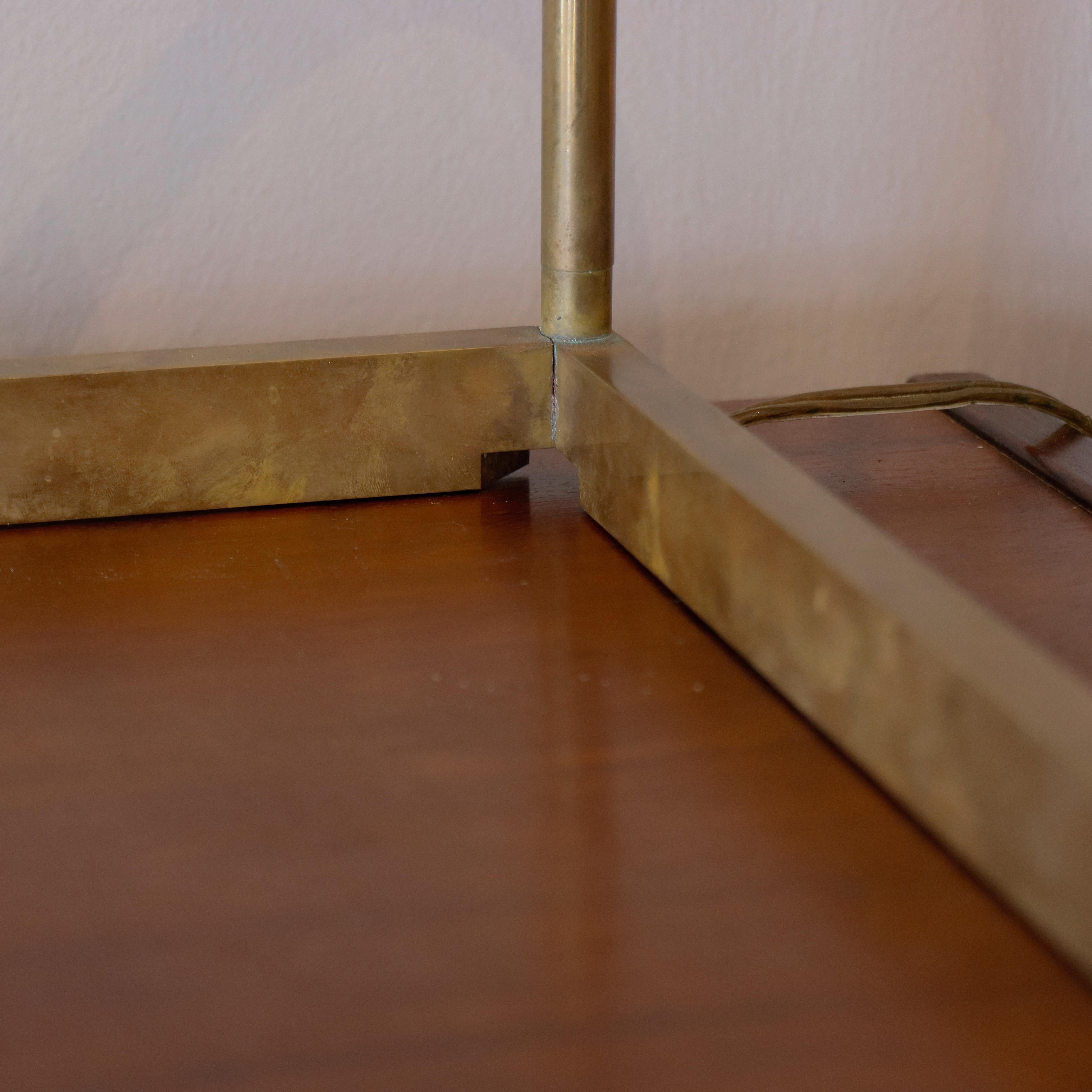 Antigua lámpara de mesa vintage Cedric Hartman de latón Estadounidense en venta