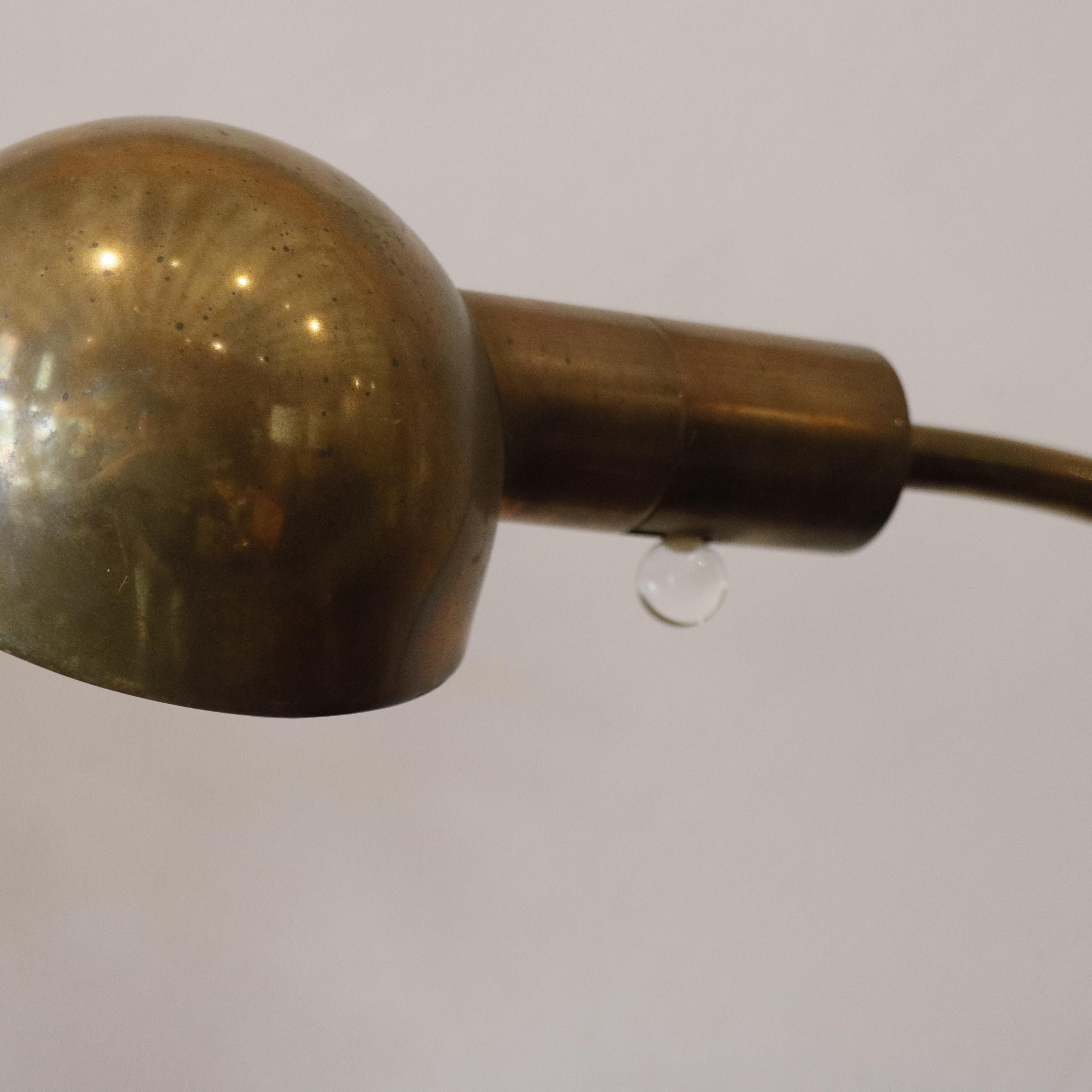 Antigua lámpara de mesa vintage Cedric Hartman de latón finales del siglo XX en venta